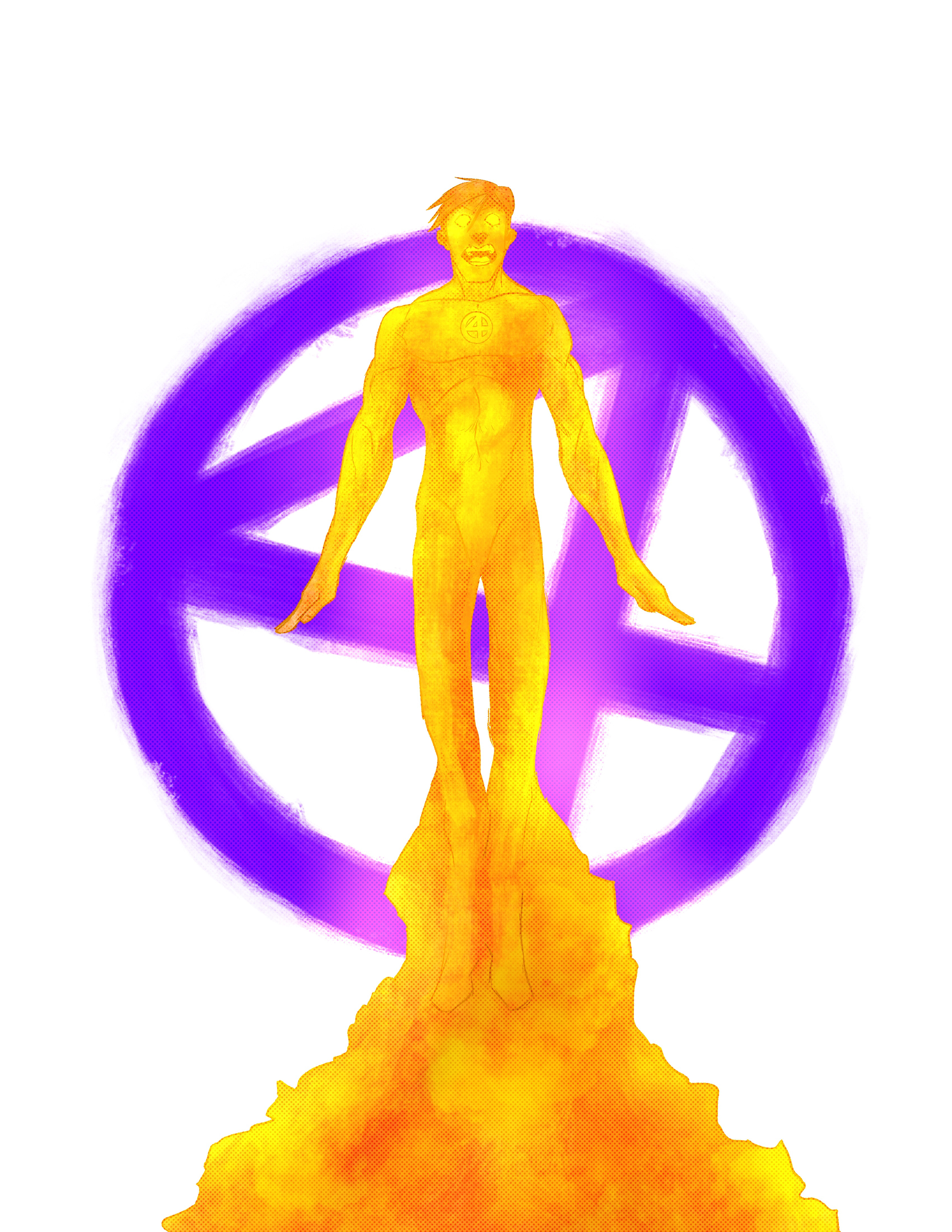 Human Torch - Digital in Procreate
