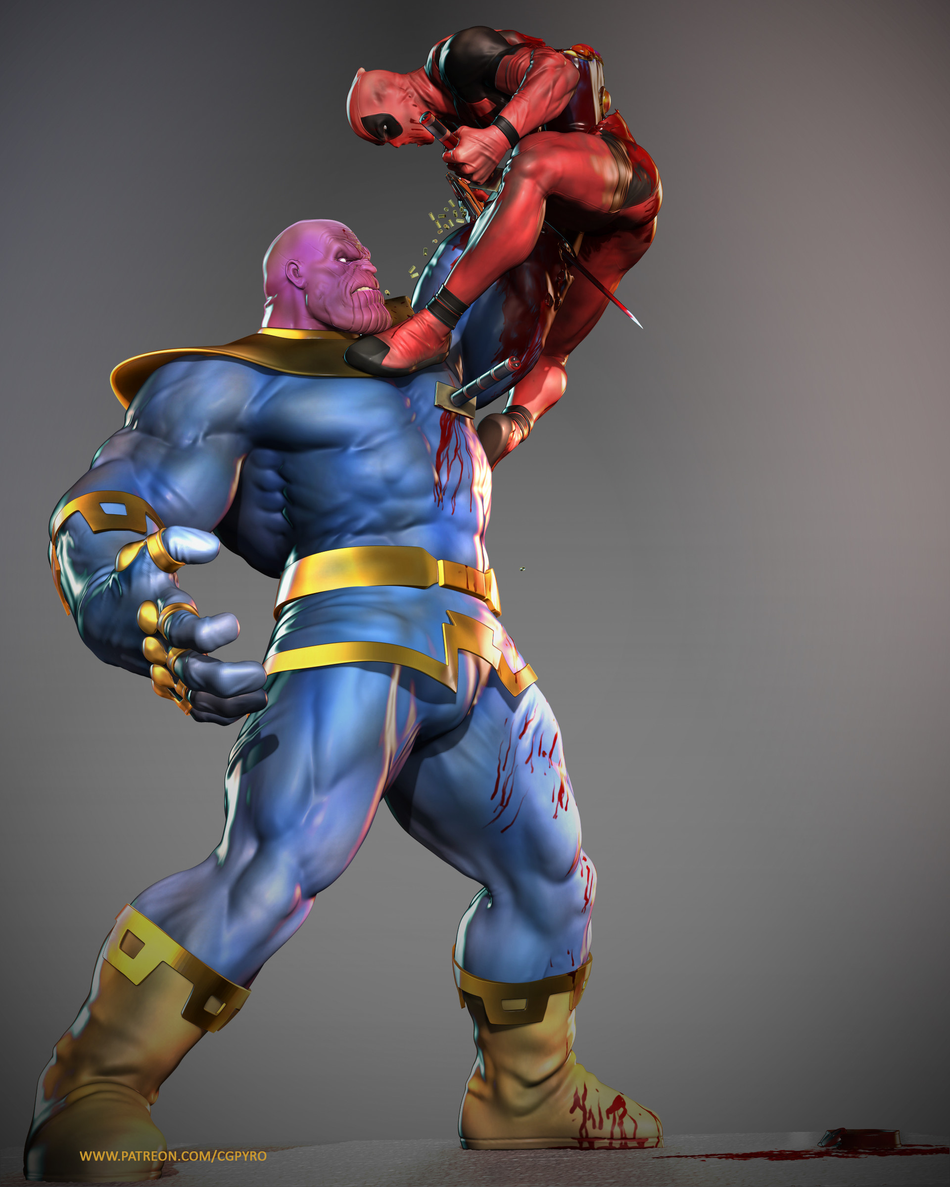 Artstation Deadpool Vs Thanos Fanart Cg Makers