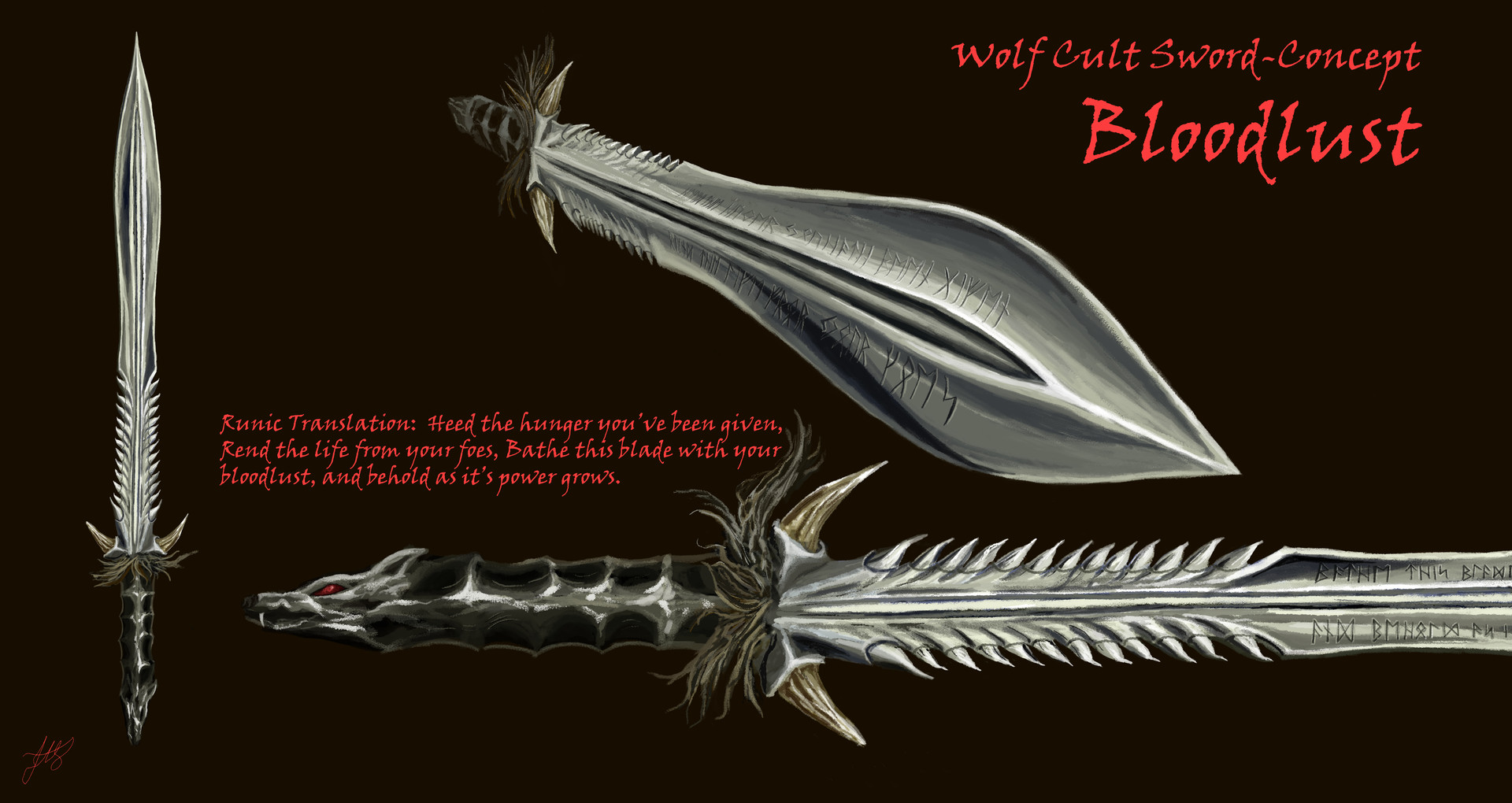 John Sherrill Wolf Cult Sword Concept