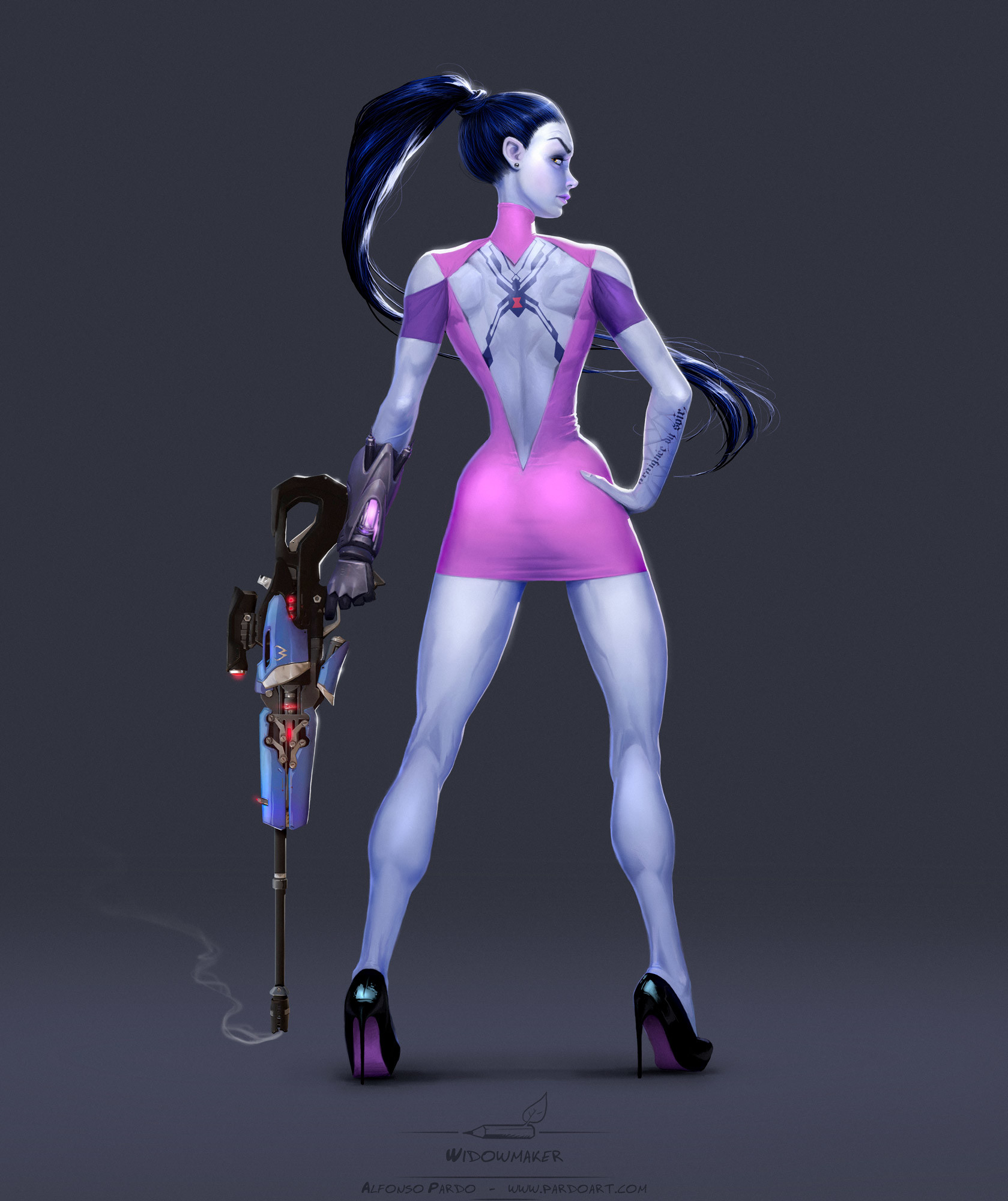 Here is a fanart of one of my favourite characters, Widowmaker. 