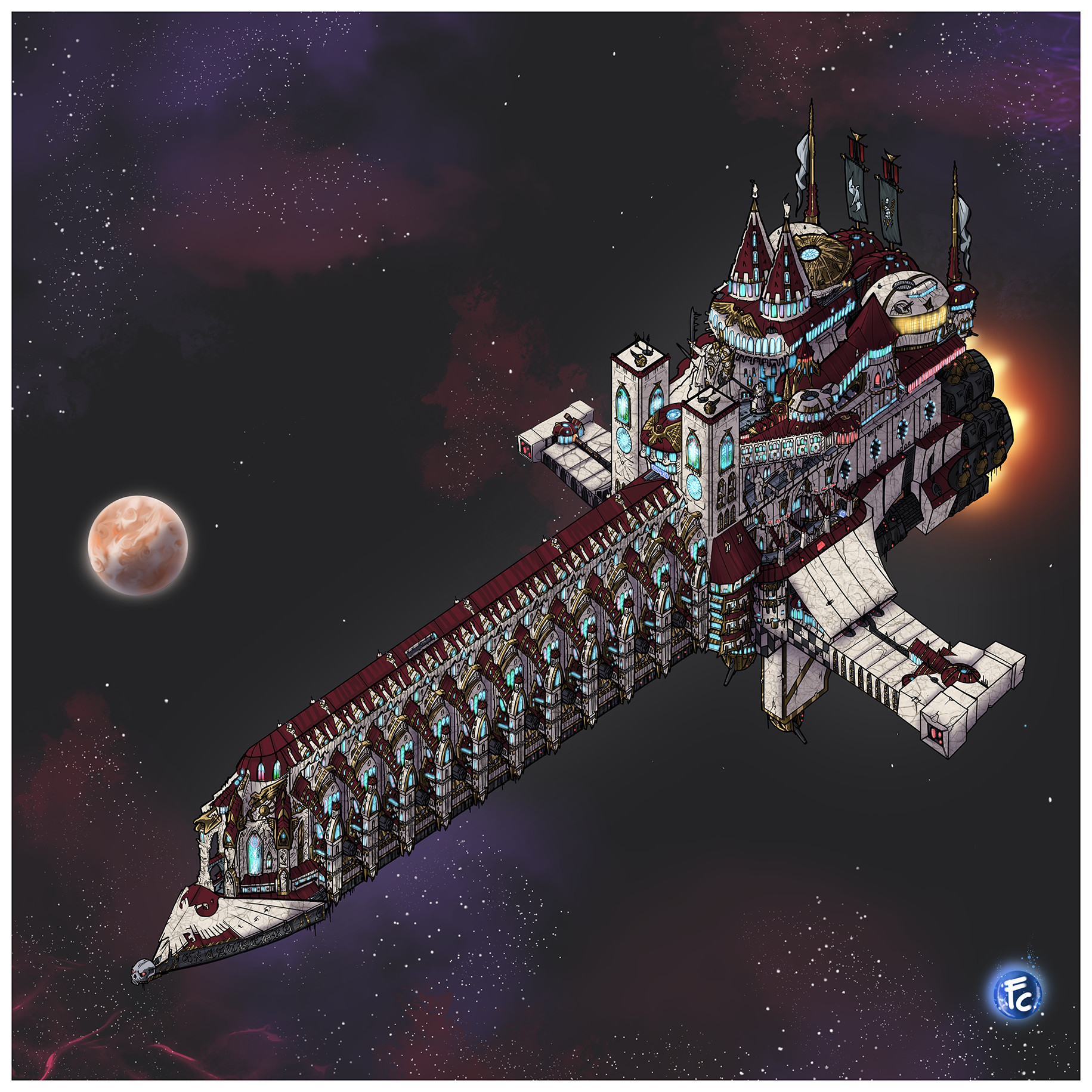 ArtStation - Scifi_Space Ship_ Concept Design