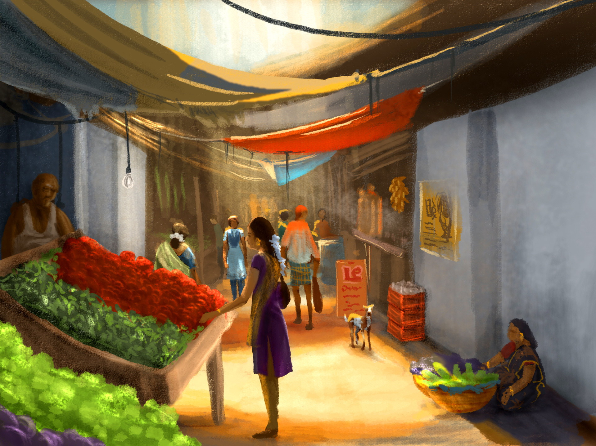 Artstation The Market Digital Art Art Of Dhina