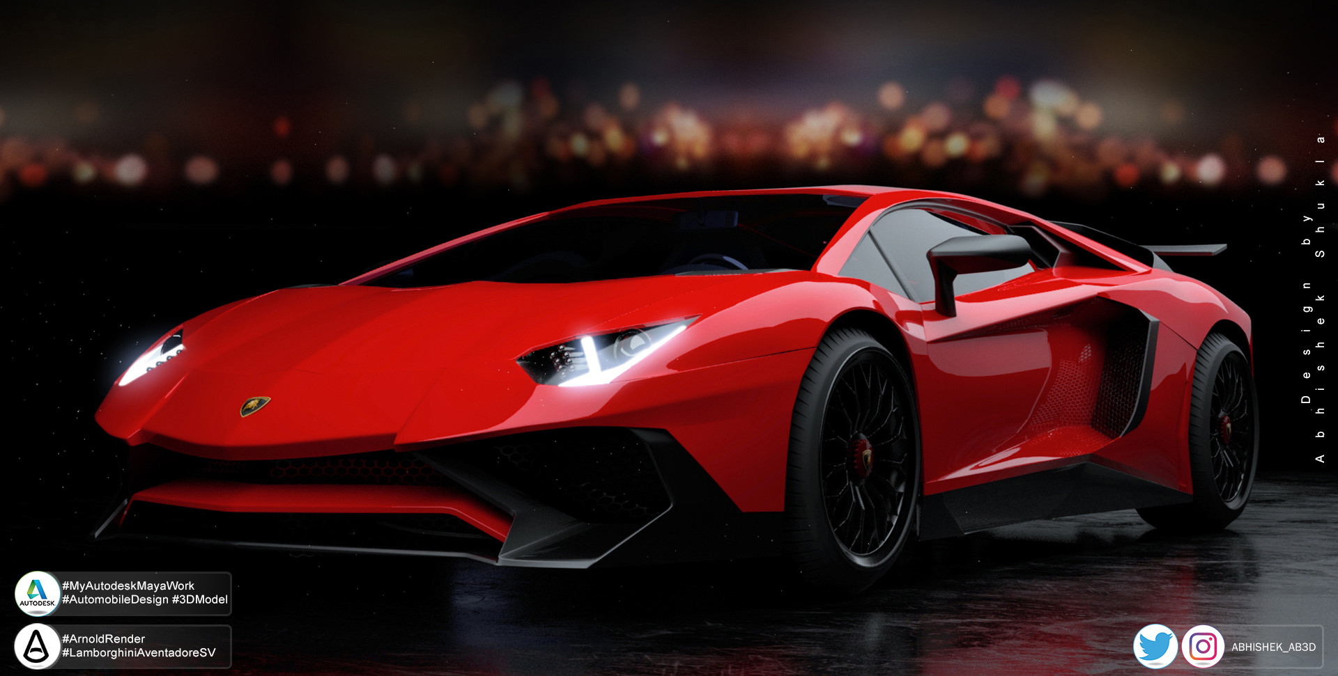 Abhishek Shukla - Lamborghini Aventador LP750-4 SuperVeloce, 3D Model