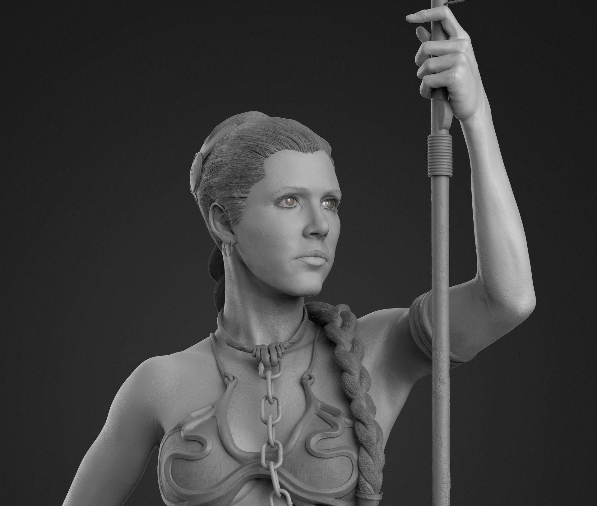 Artstation Slave Princess Leia From Return Of The Jedi Pawel