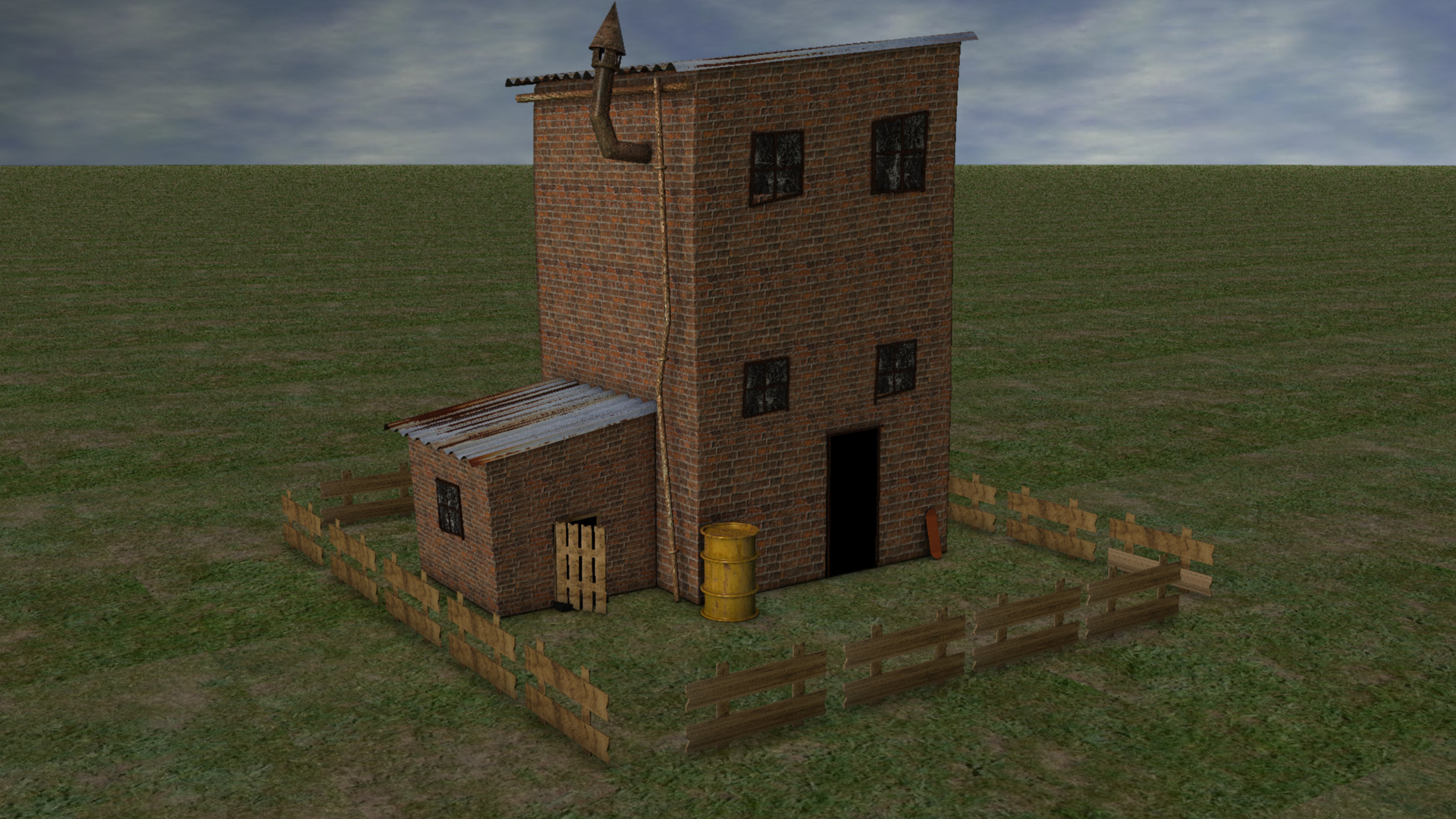 Artstation Old House 3d Model Shubhojit Mukherjee