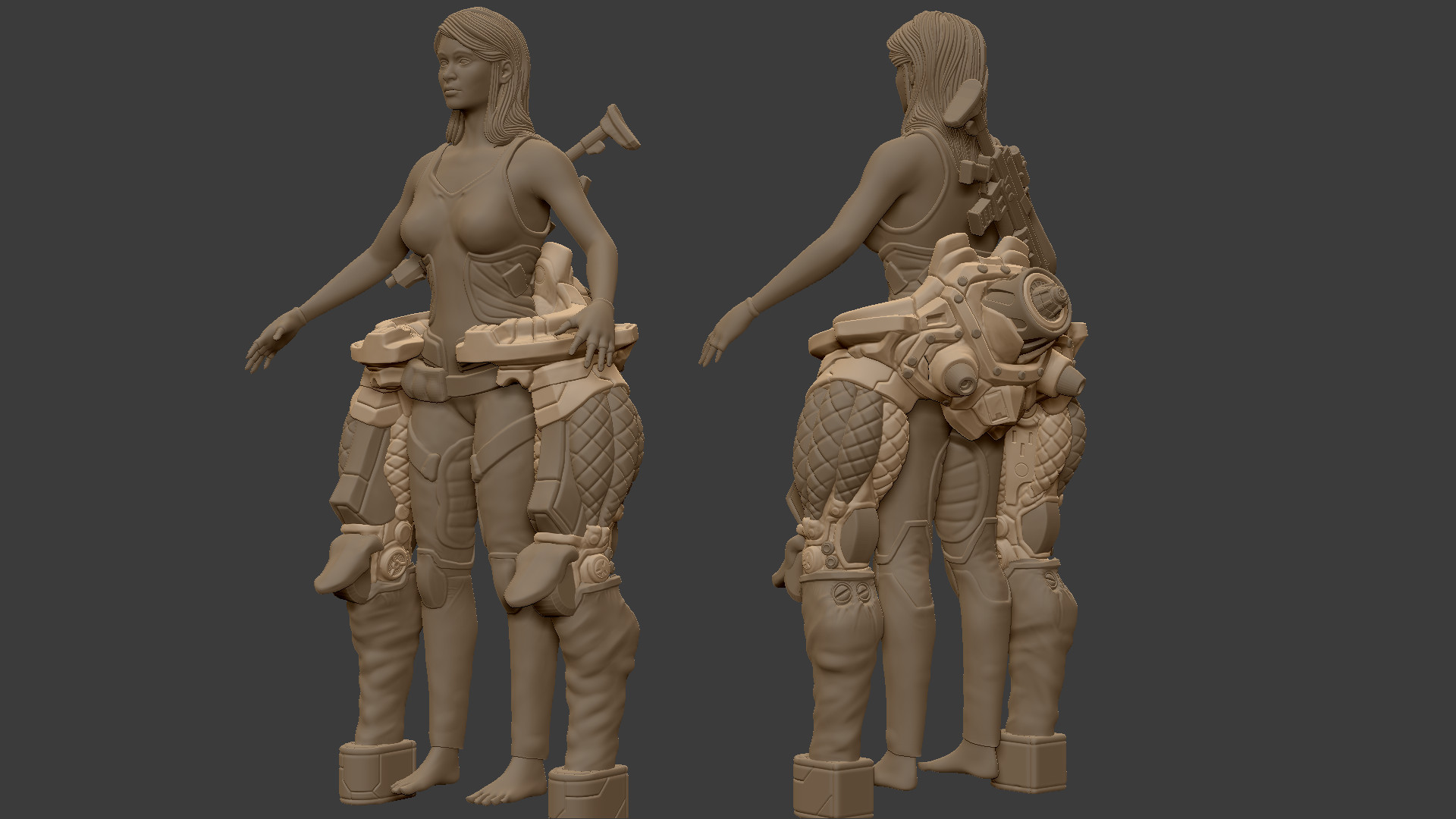 Artstation 3d Printed Statue For Mrbid S Robotic Legs Levi Siewert