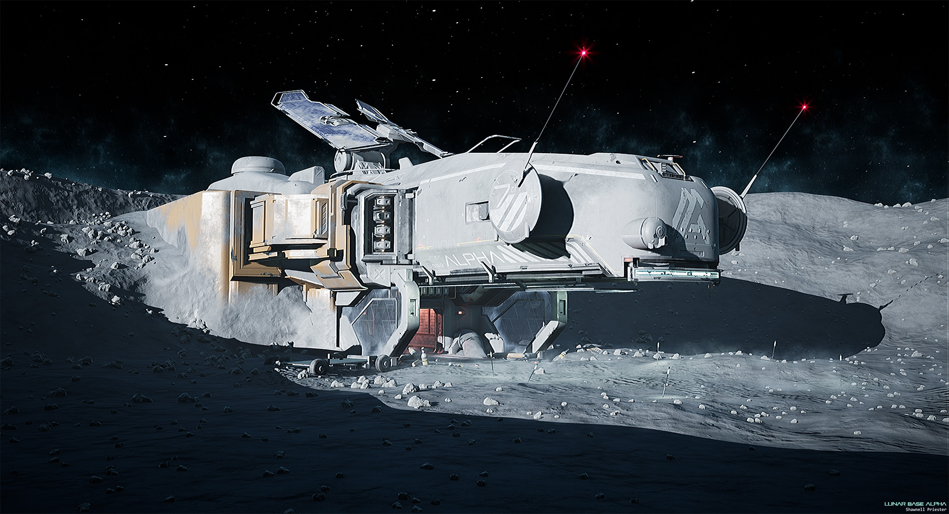 Artstation Lunar Base Alpha Tutorial Shawnell Priester