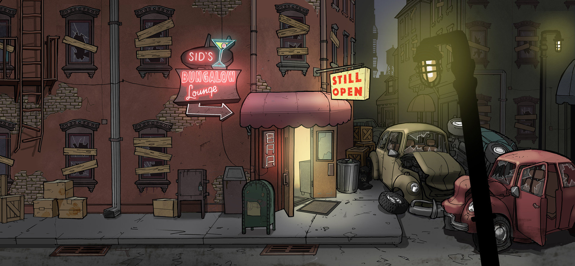 Artstation Rundown Street Background Pk Olson