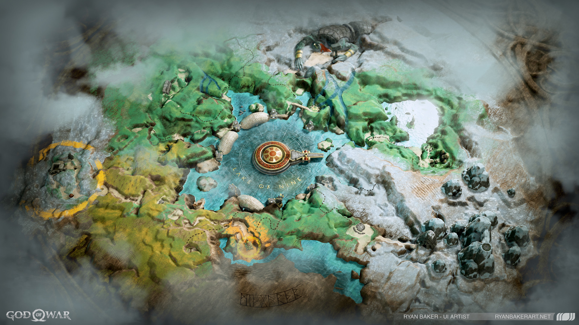 ArtStation - Shadow of War: UI Hierarchy and World Map
