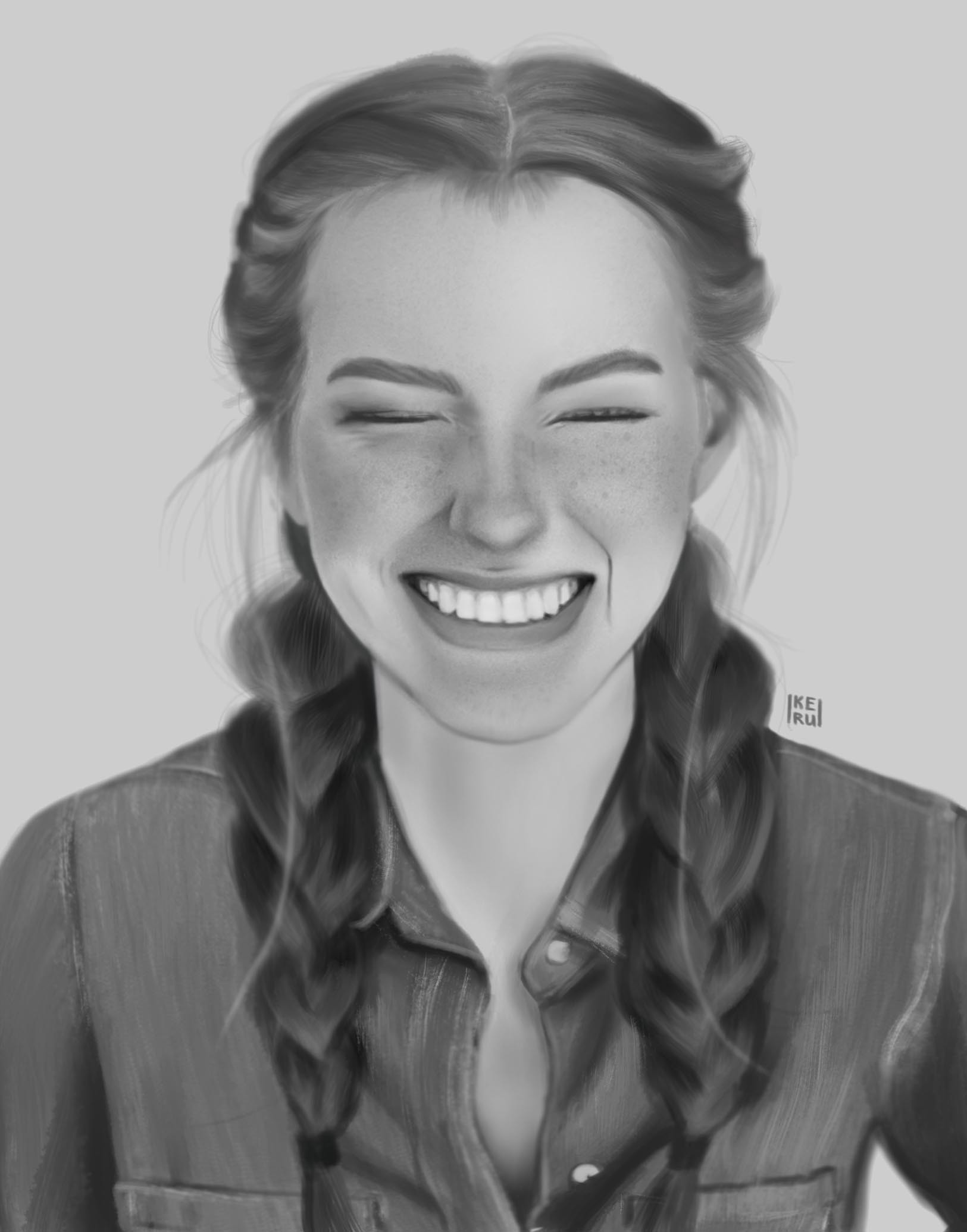 Smiling Reference Artstation Smiling Grill Keru Art artstation smiling grill keru art