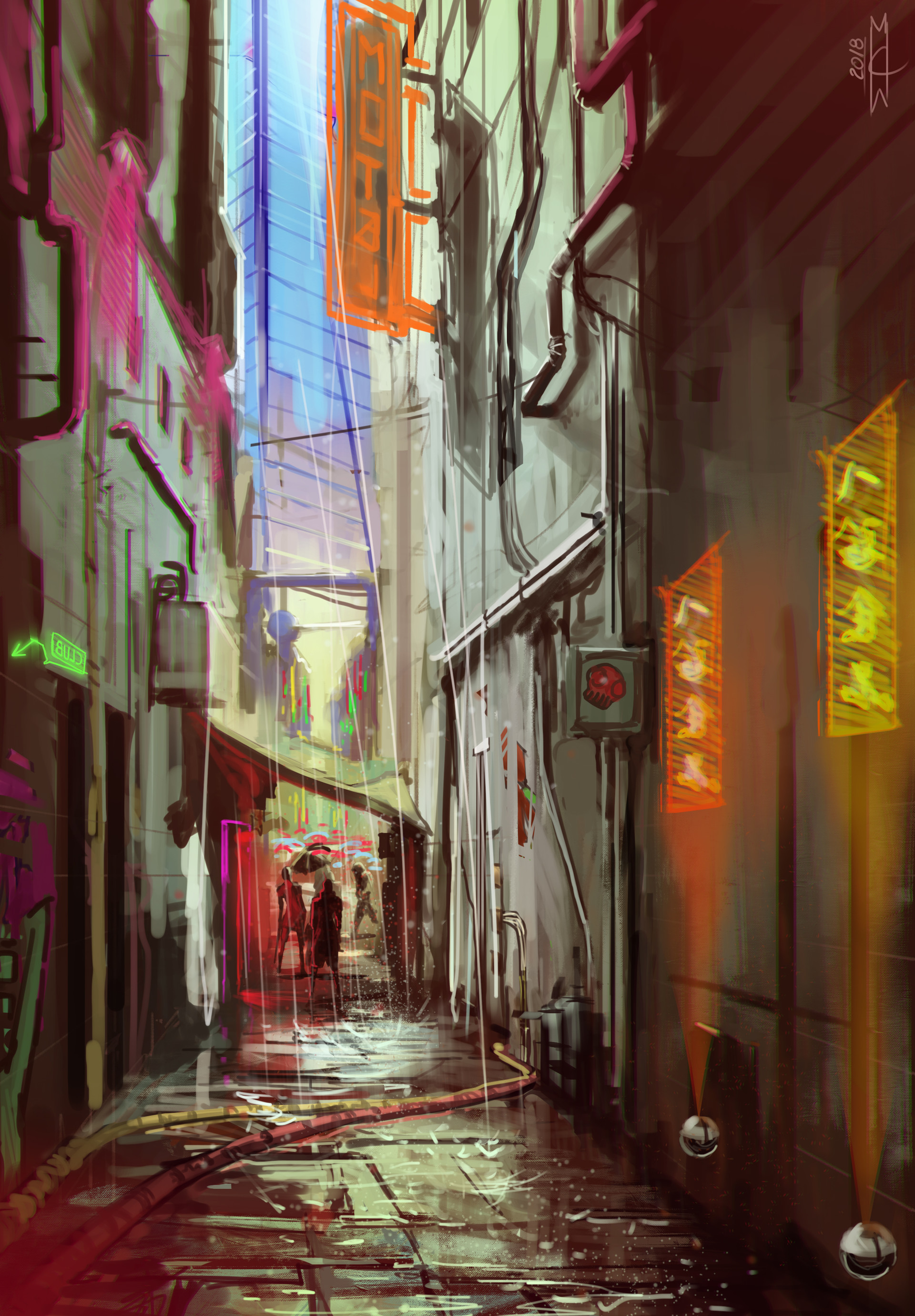 ArtStation - Average Cyberpunk Alley