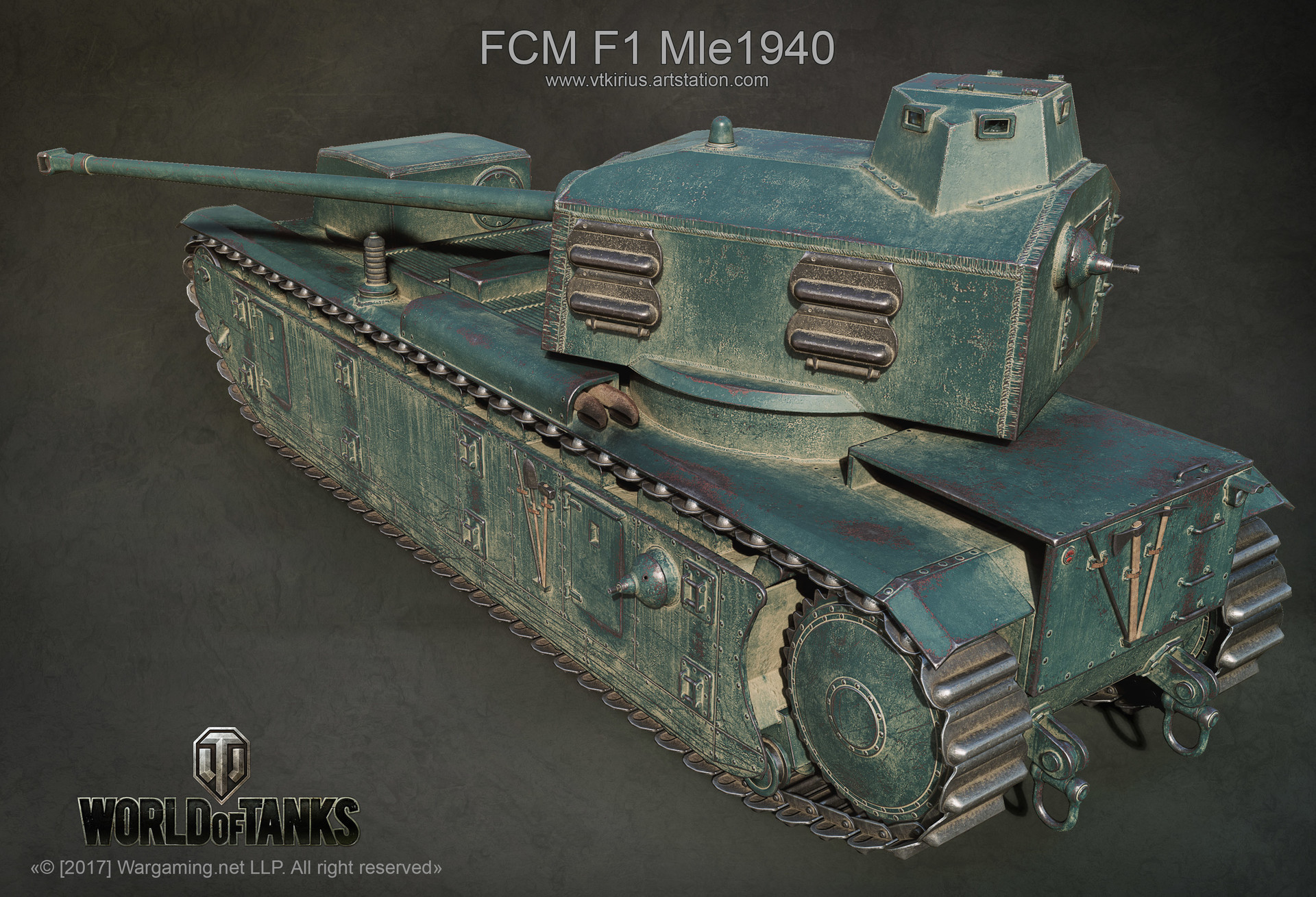 Fcm F1 : French Fcm 2c Tank With Its Crew 12 Baguettes ...