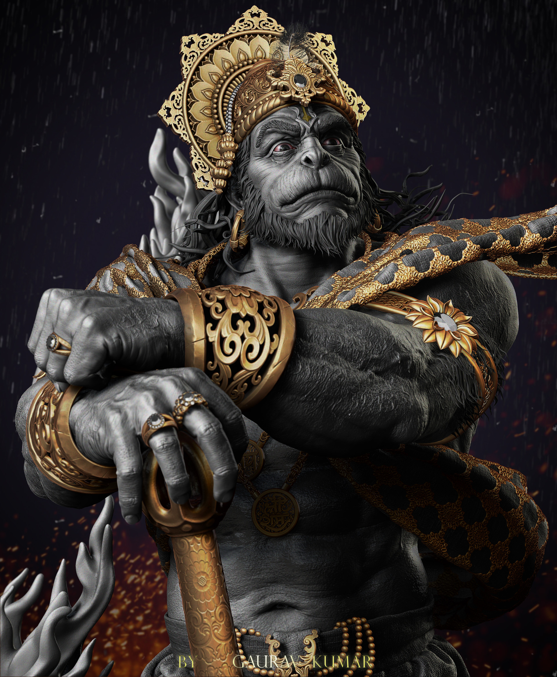 ArtStation - Hanuman Hindu God