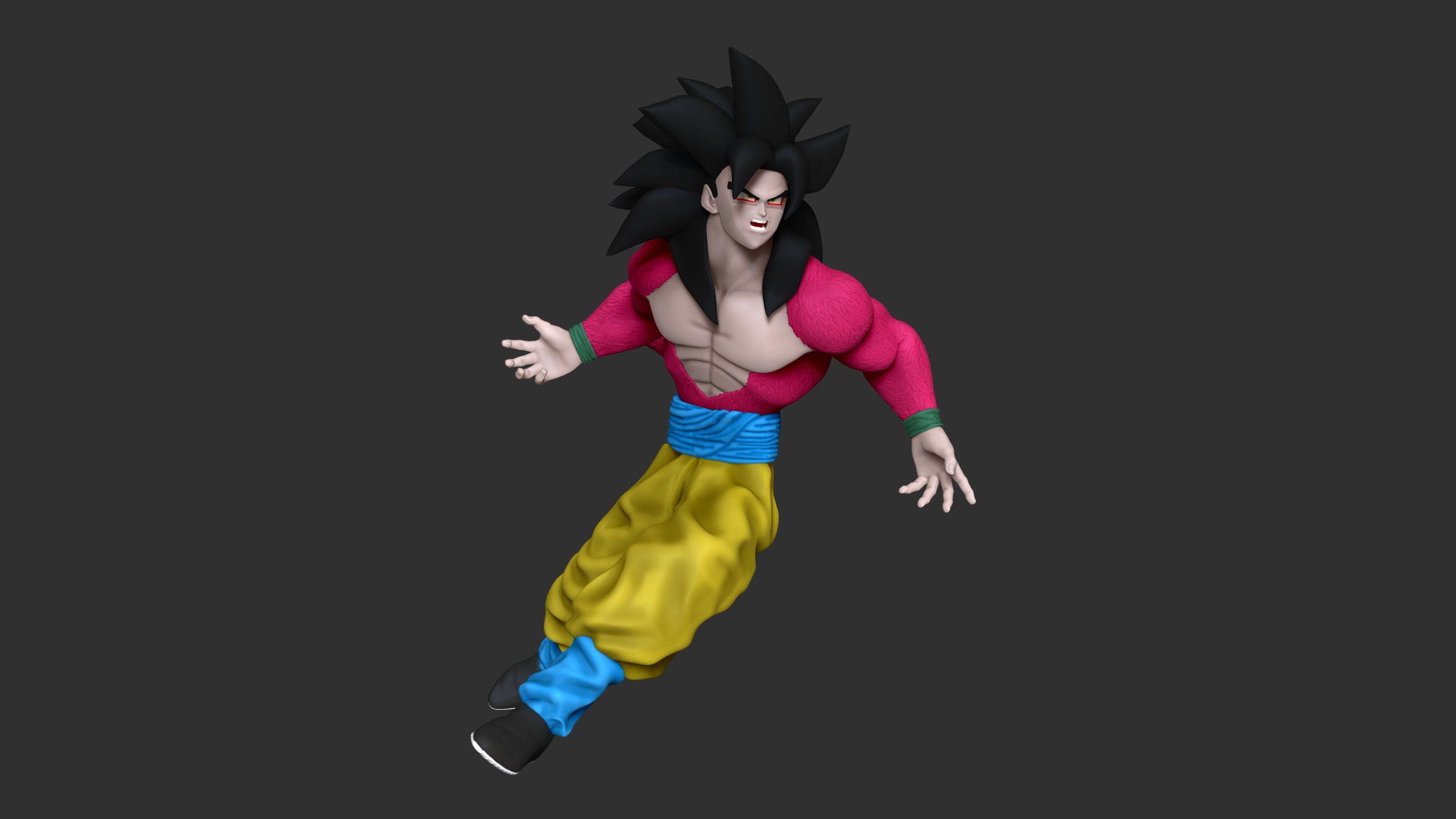 Artstation Dragon Ball Goku Ss4 ドラゴンボール 孫 悟空 Ss4 Cesar Serrador Cuevas