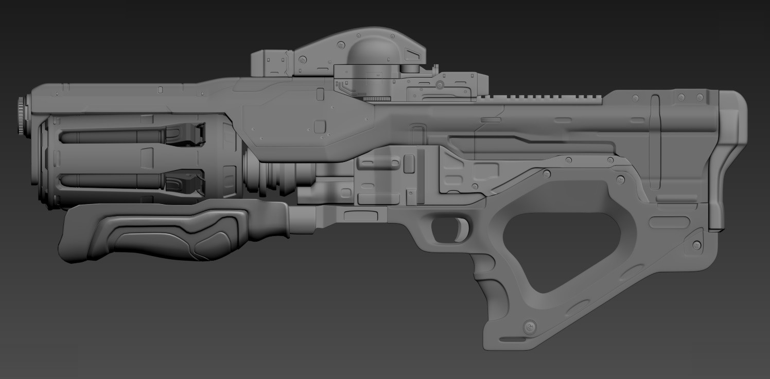 Artstation Gun Sci Fi Gustavo Anghinoni