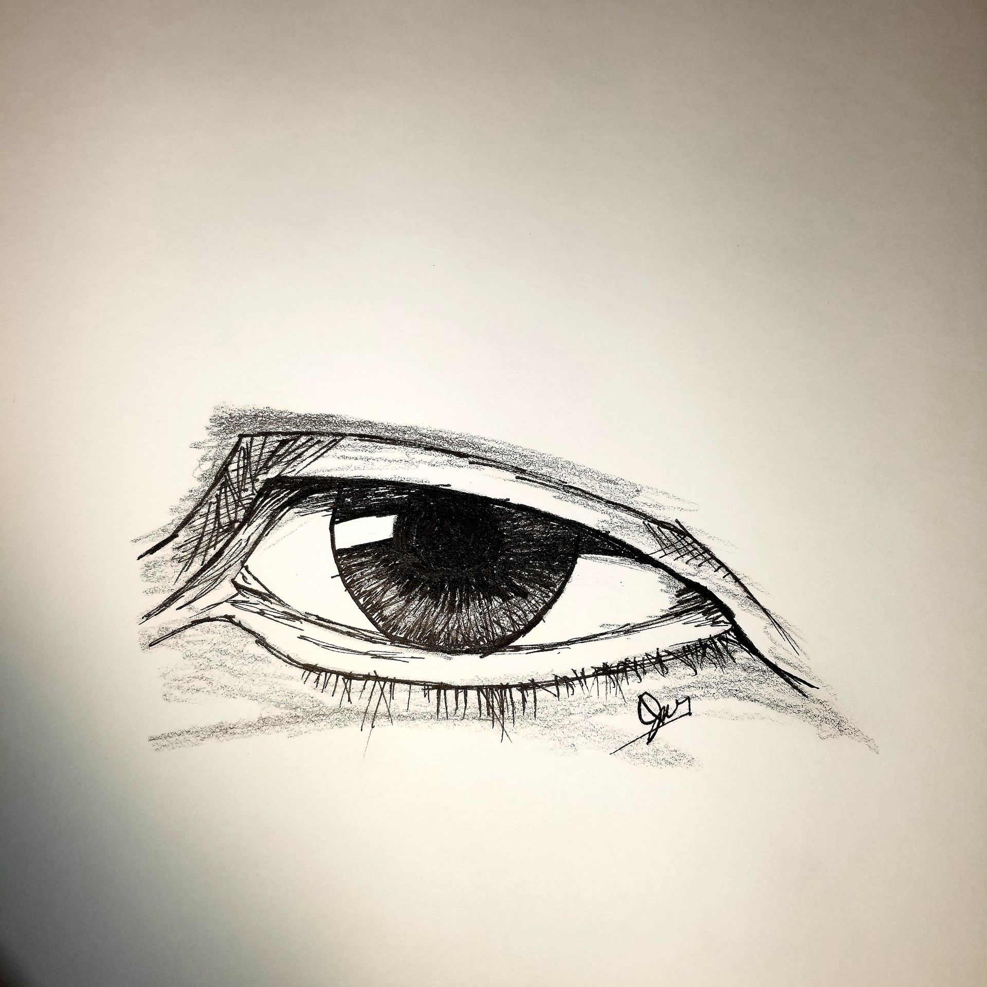 tired eyes sketch
