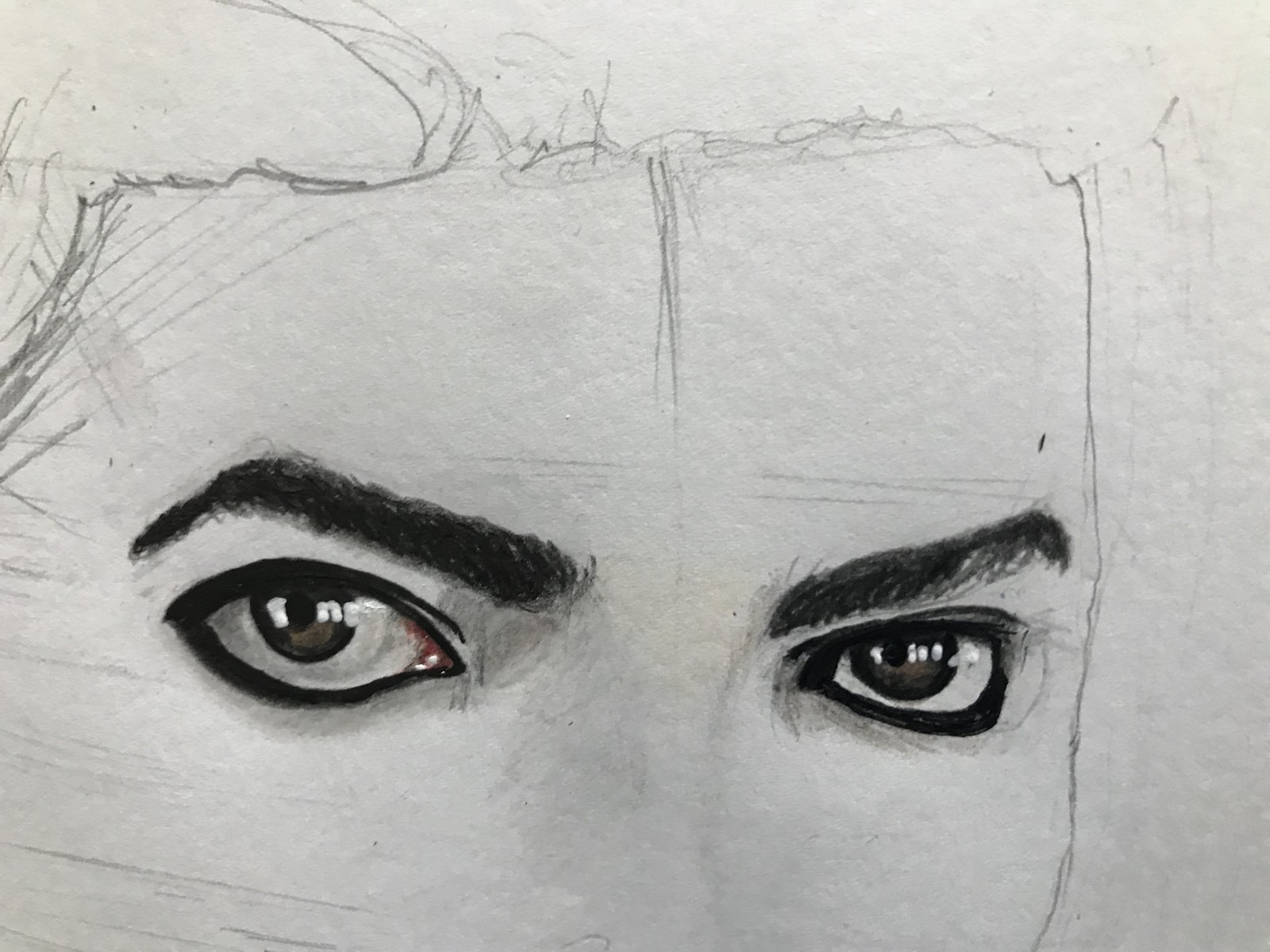 Artstation Wip Michael Jackson Pencil Color Sketch Himanshu Pandey