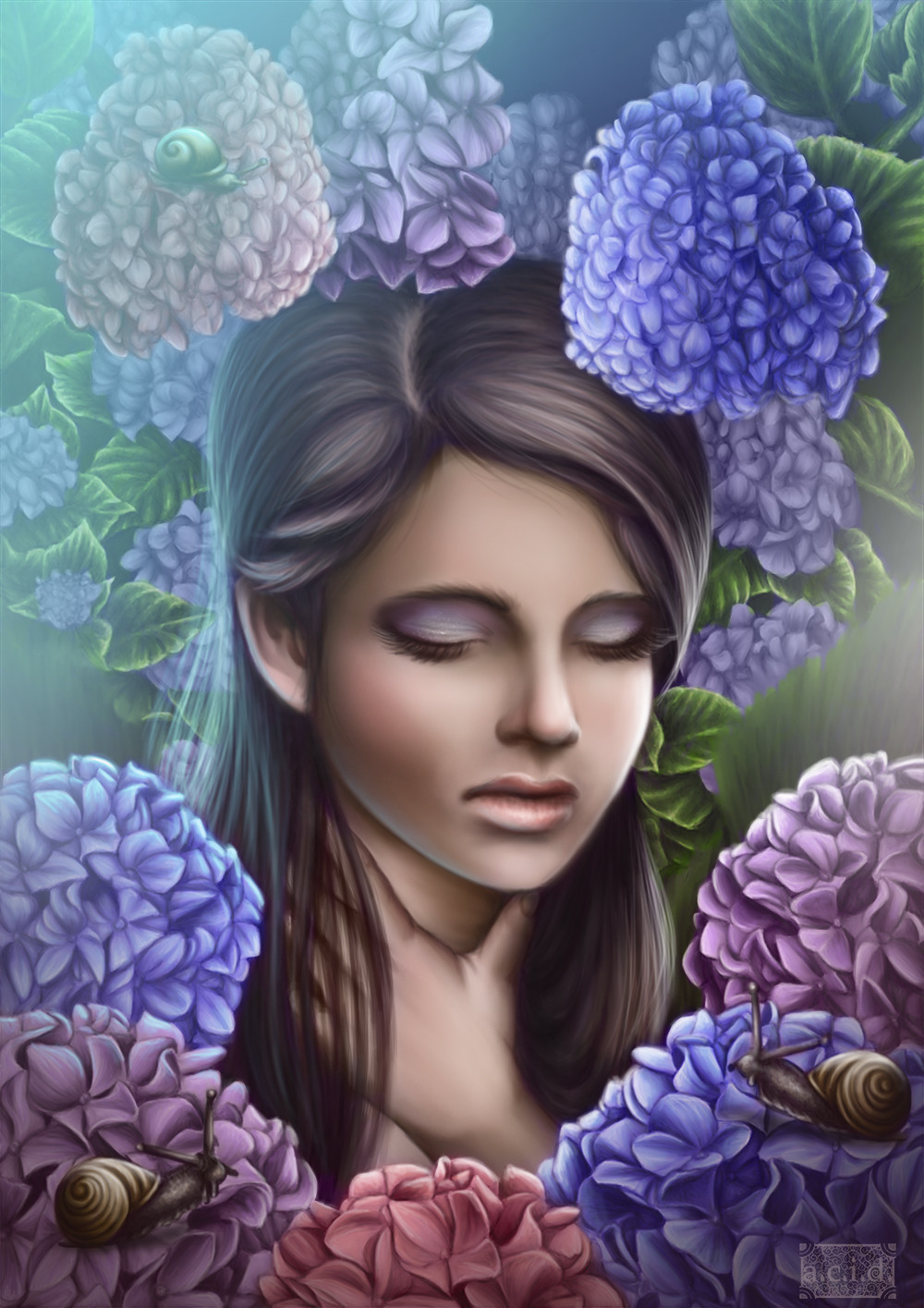 Artstation 紫陽花 Ajisai Hydrangea Agnes Chiba