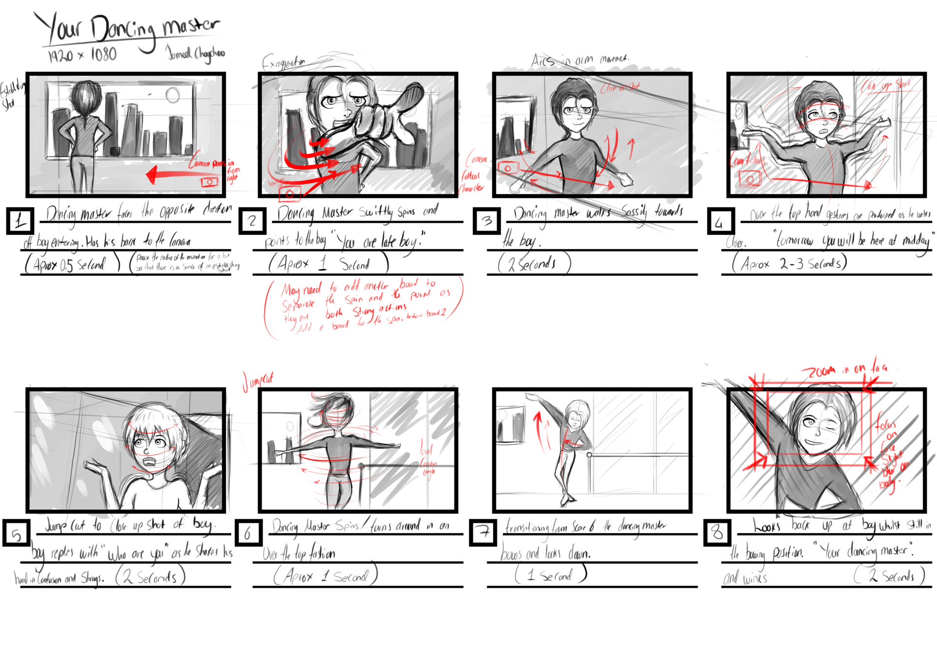 pic Animation Story Board Images your dancing master storyboard for