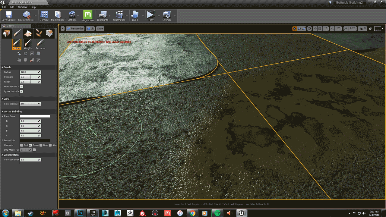 Vertex paint material in action