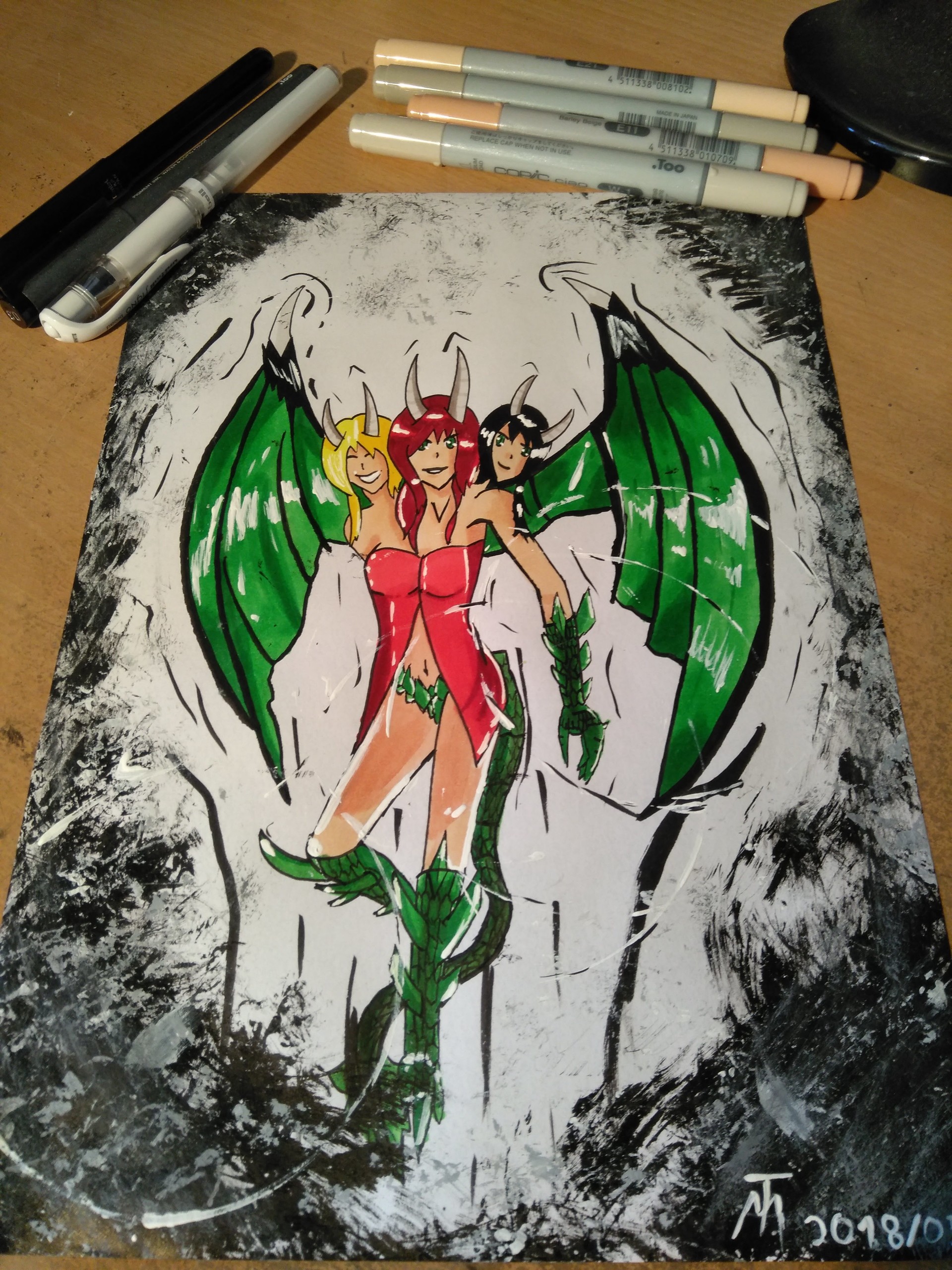 Toresseru San Request Dragon Sisters,Facebook Cute Cartoon Girls