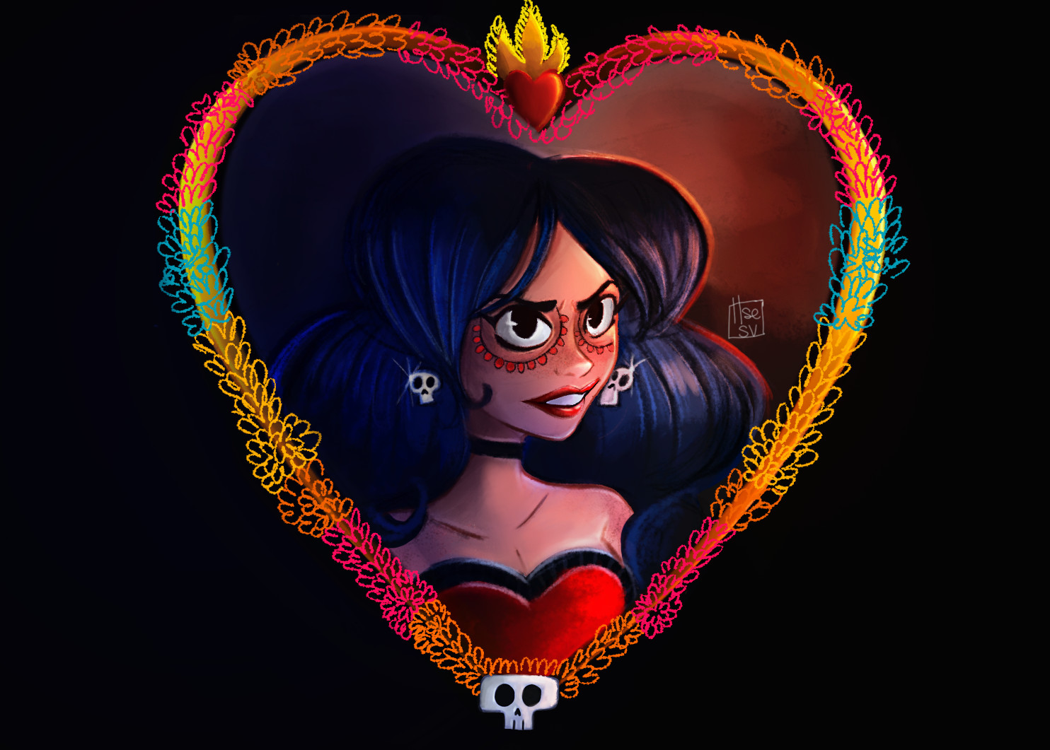 Final Render.  I did a remake of an old character to improve her personality. 