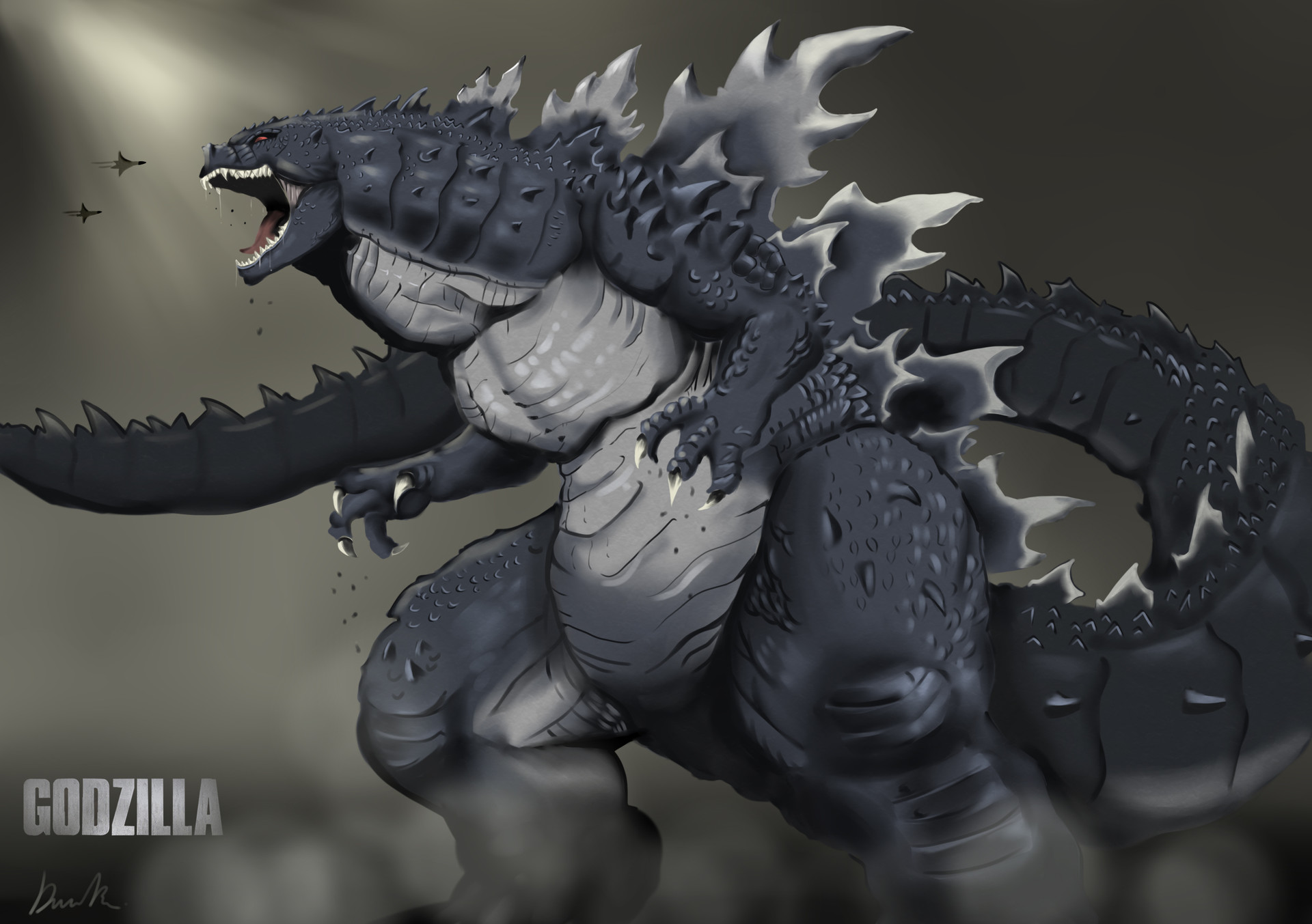 Artstation Godzilla Pan Bo Yi King of the monsters (@godzillamovie).