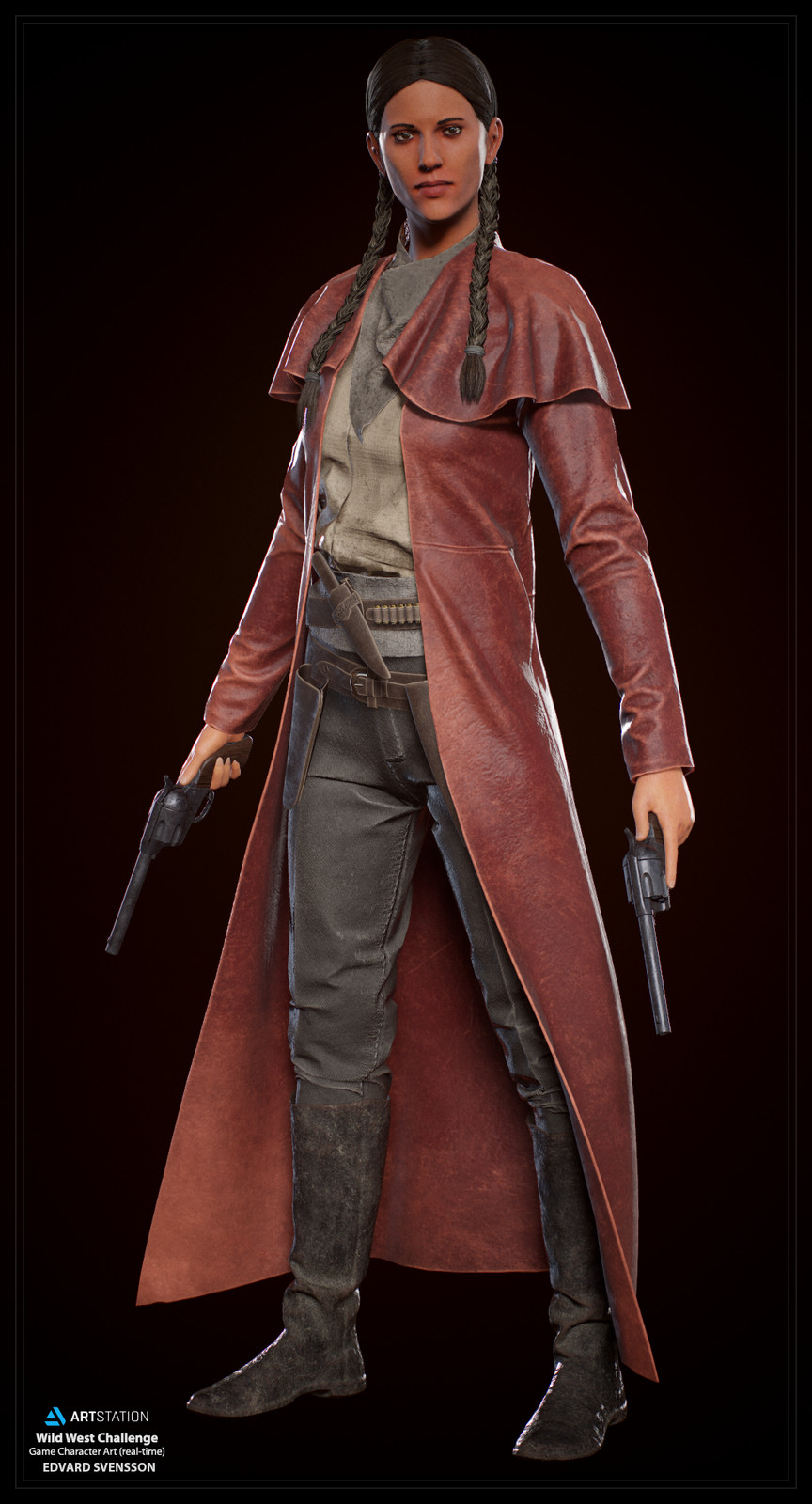 Artstation Bounty Hunter Wild West Game Character Challenge Edvard Svensson