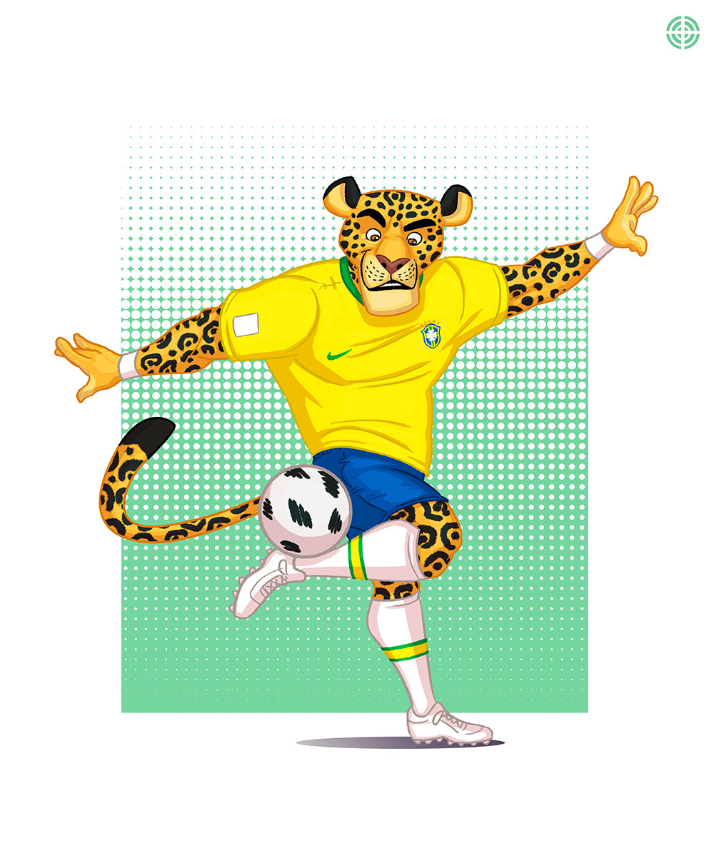Arturo Aguirre Art - World Cup Squad - Brazilian Jaguar & Argentinian Horse