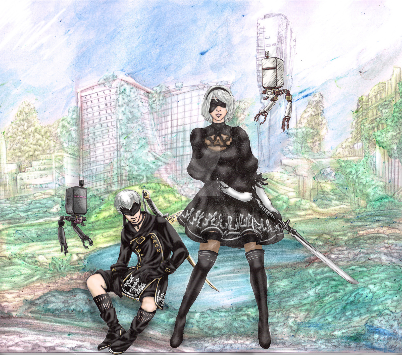 Artstation Rebirth Nier Automata Elisa Ranalli