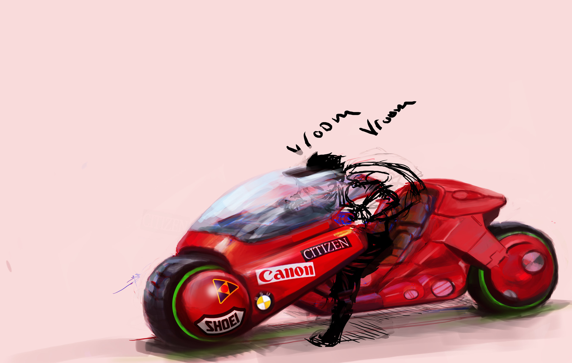 Wallpaper Artstation Akira Bike Paint Charith Kiriwath For Free