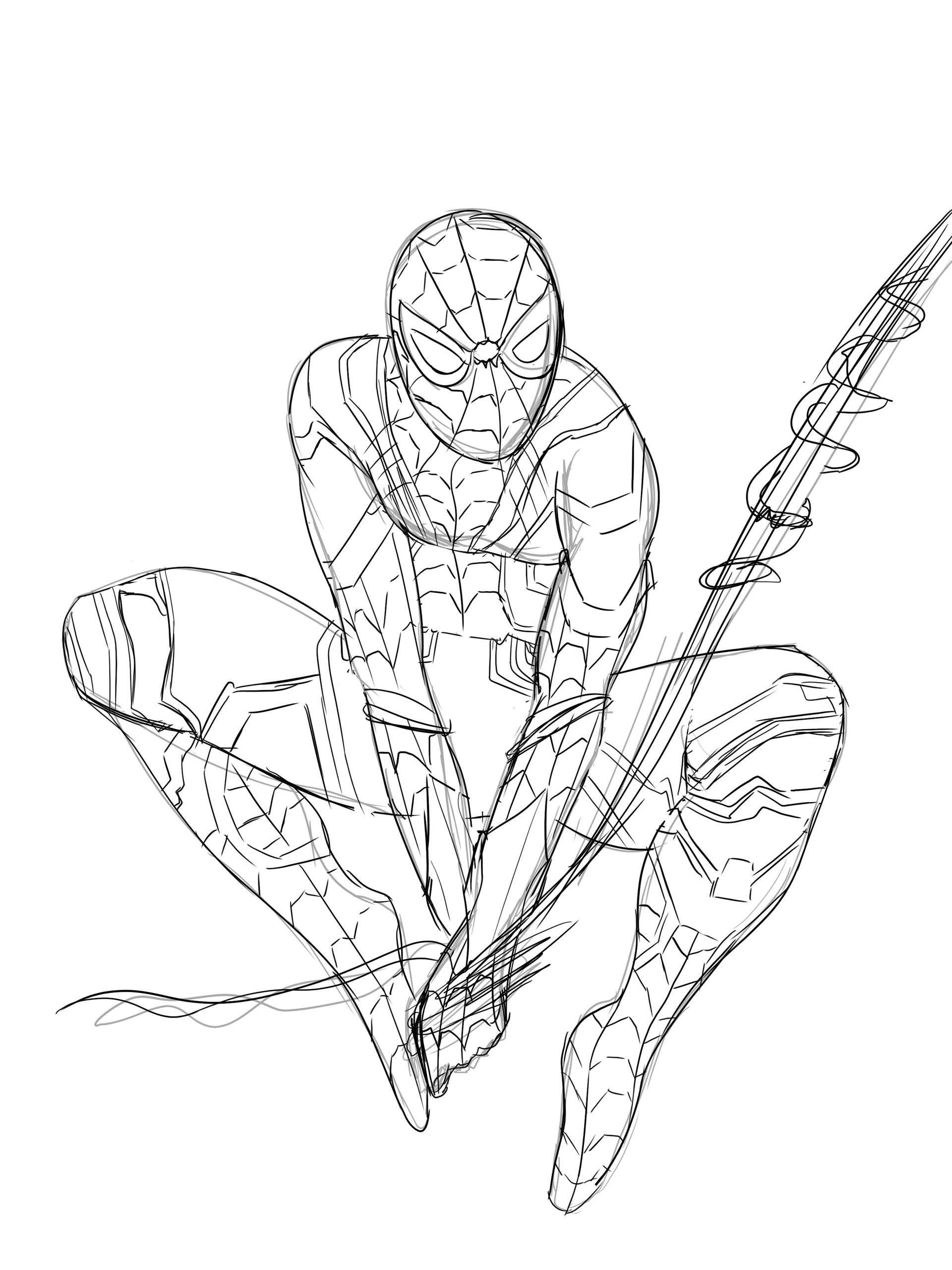 iron spider coloring pages
