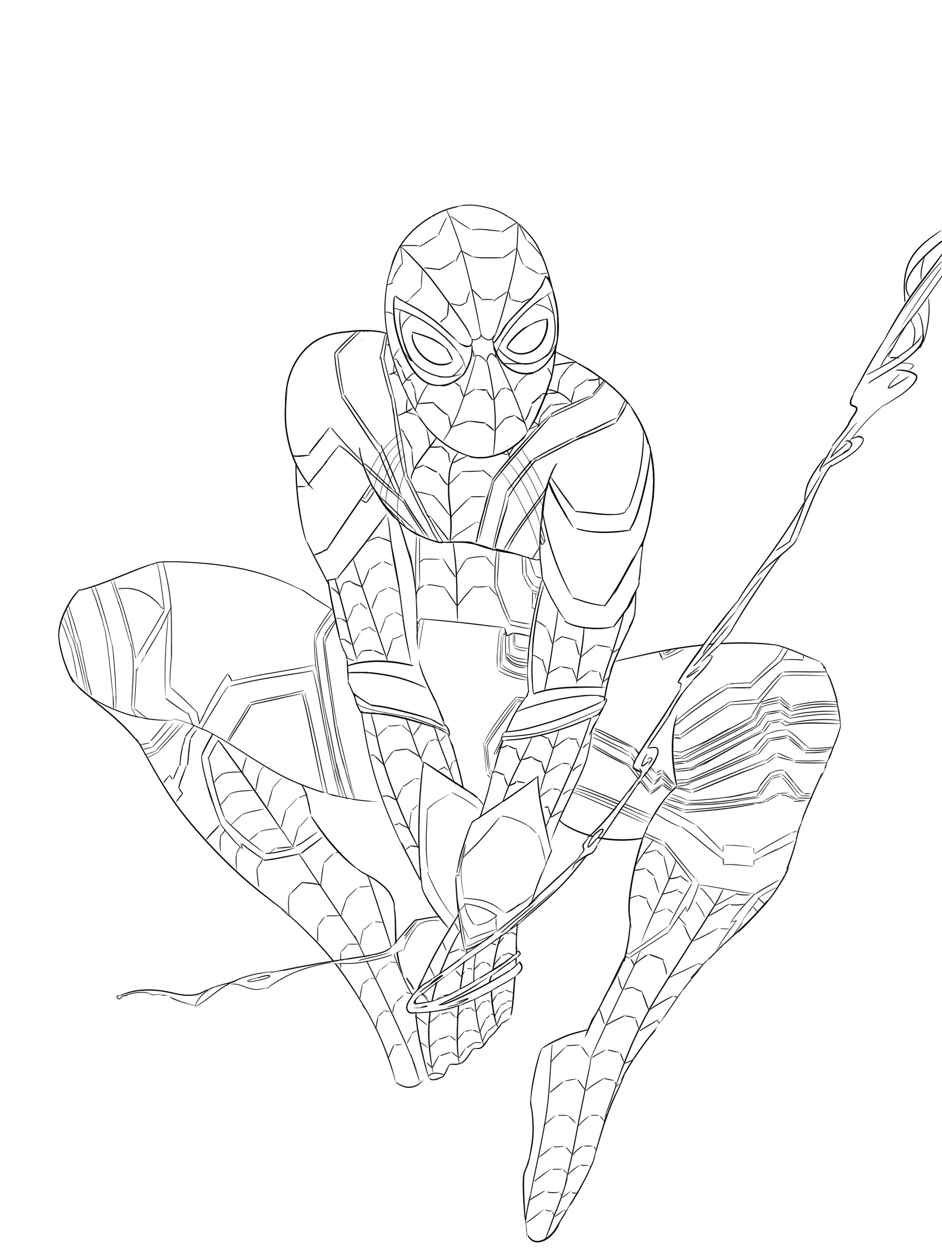 Iron Spider Coloring Pages Easy Coloring Pages