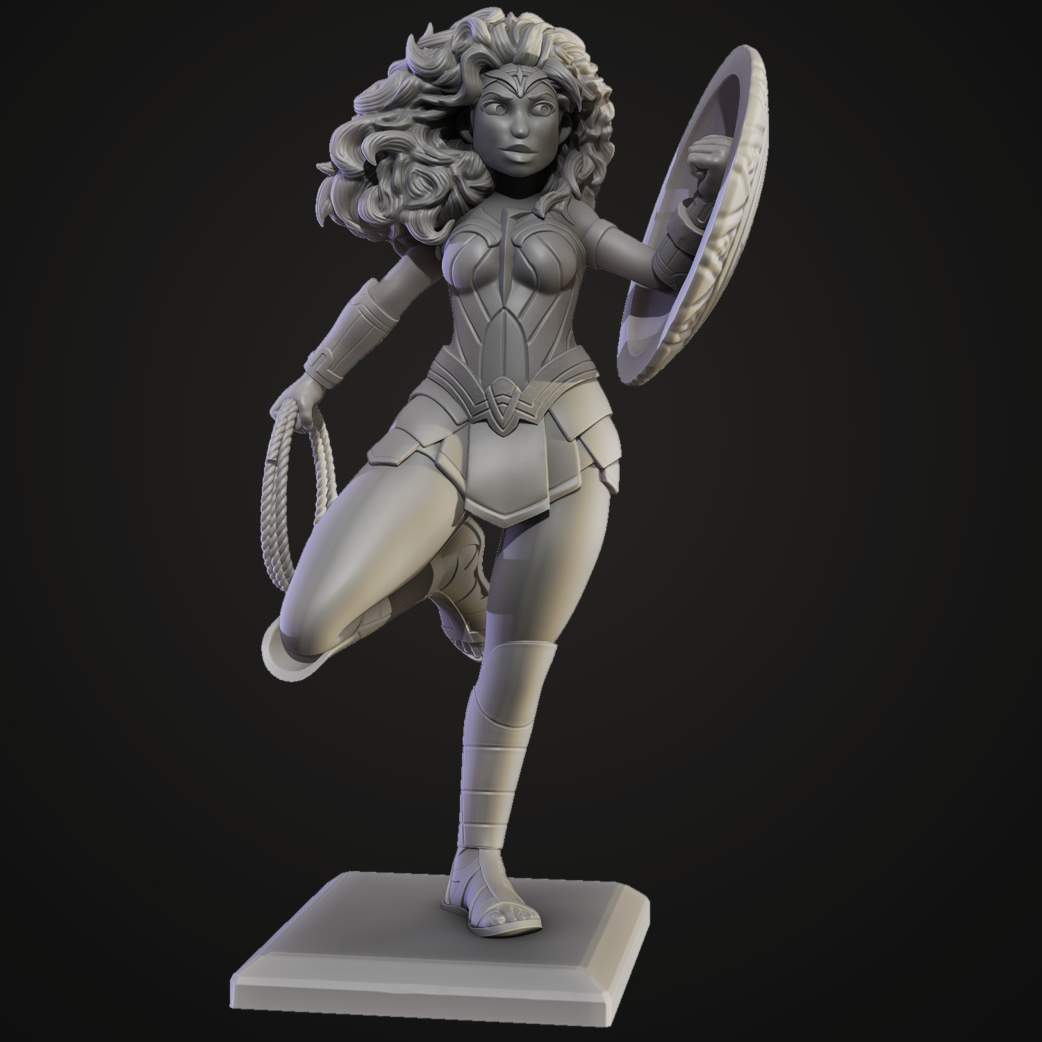 wonder woman sculpt for 3d printing