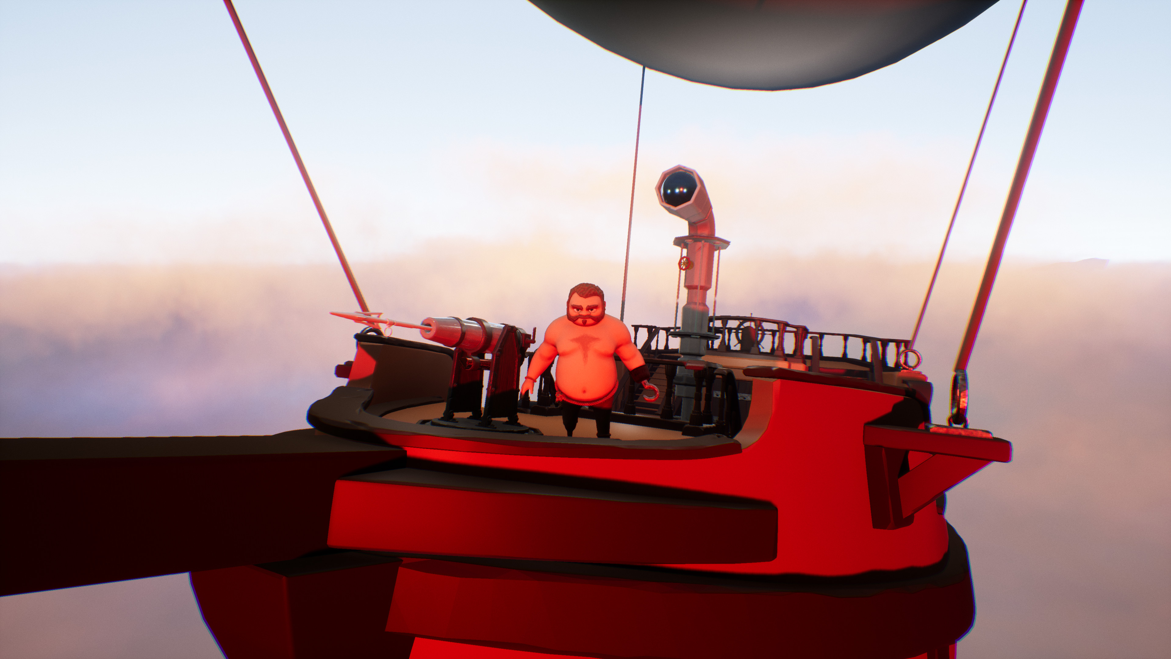 Barney Scrapelly on his ship
