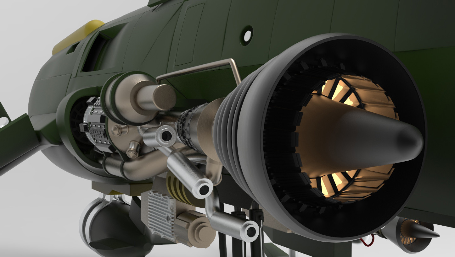 Detail of engine thruster