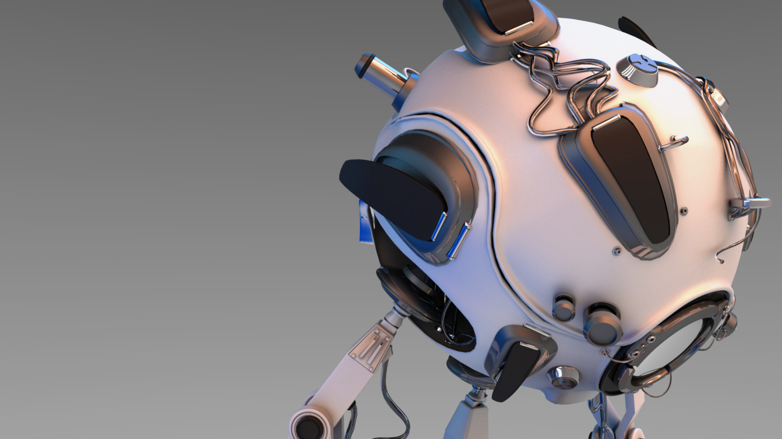 The Guardian robot in HDRI lighting plus additional lights and some color correction. 
