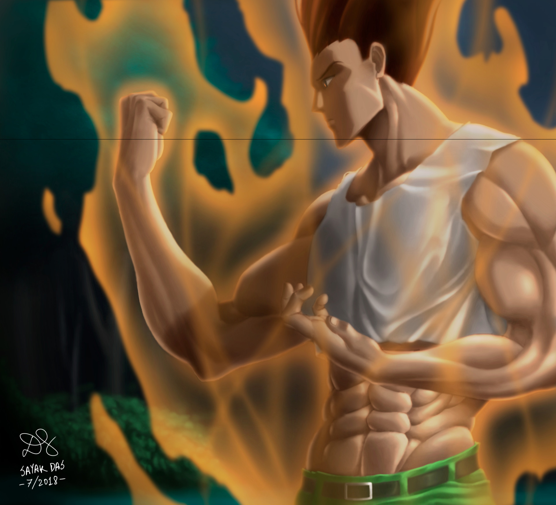 Gon Freecss Full Body Artstation Gon Freecss Adult Form Hunter X Hunter Sayak Das artstation gon freecss adult form