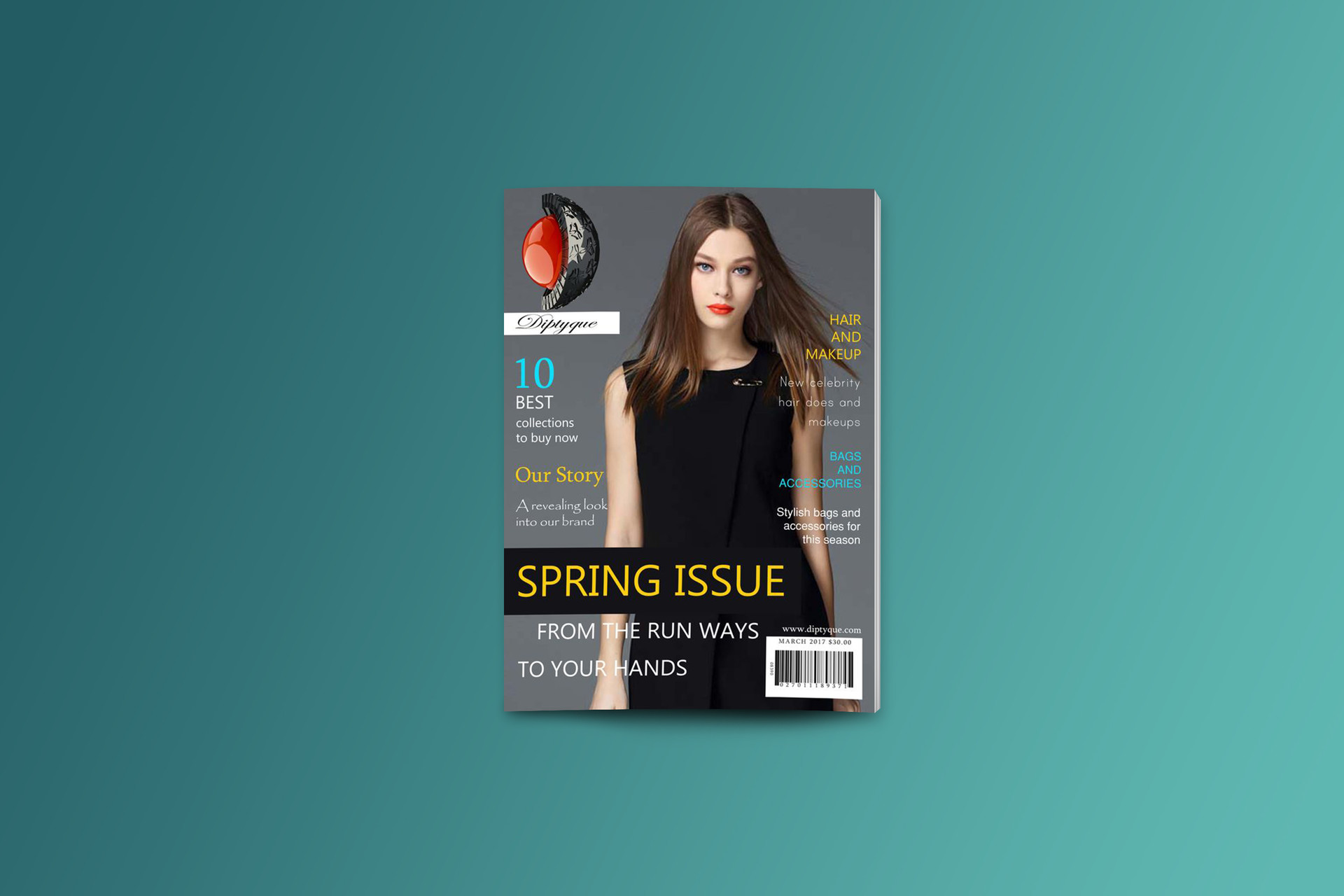 Artstation Diptyque Magazine Front Page Design Mock Up Punya R Nair