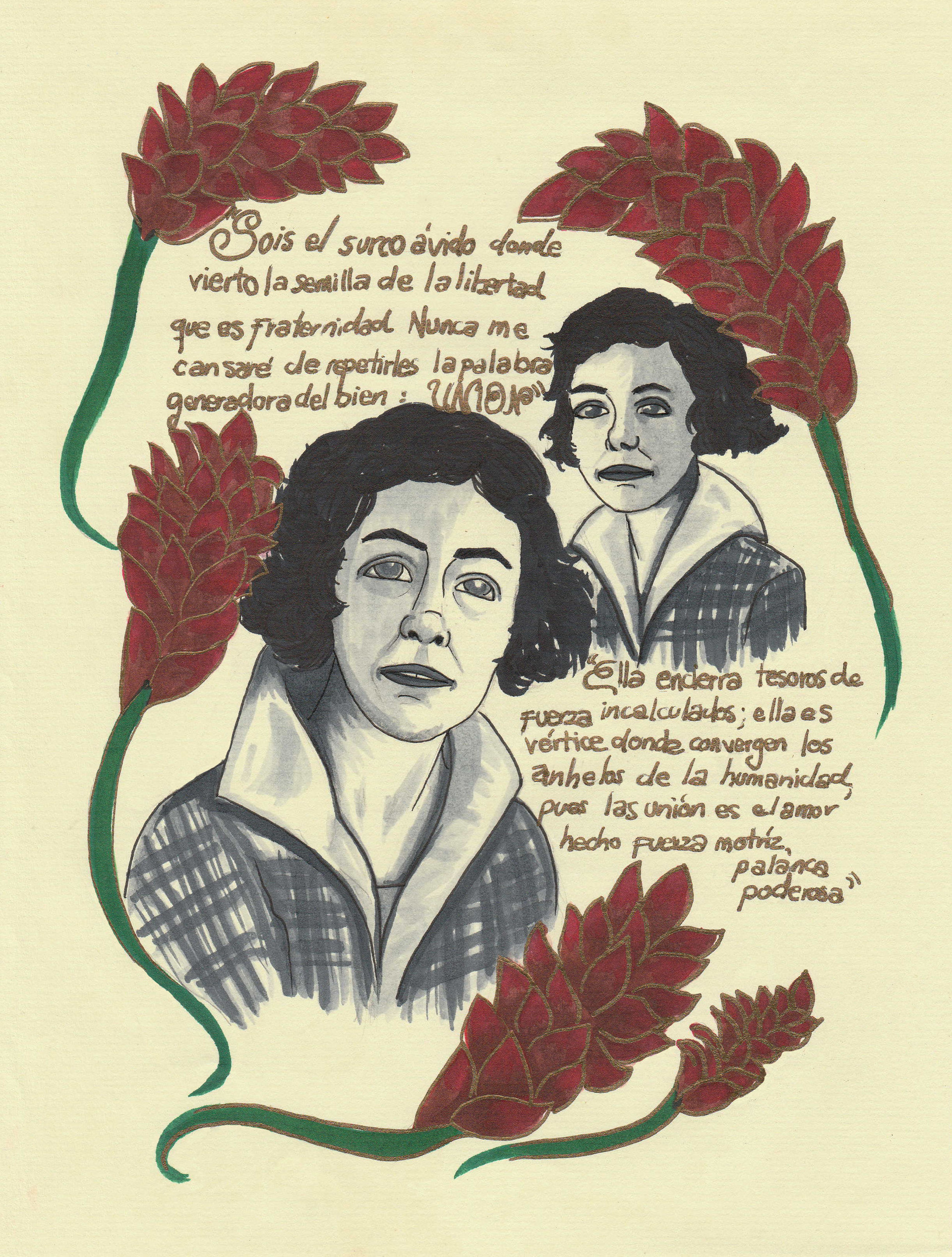 Wander Cat - La flor del trabajo - Revolutionary red flower