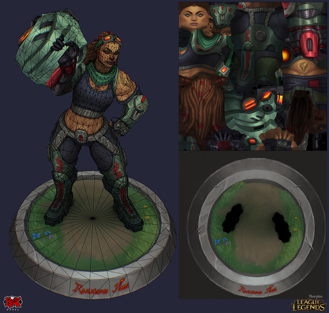 Battlecast Illaoi: Modeling and Texturing – League of Legends