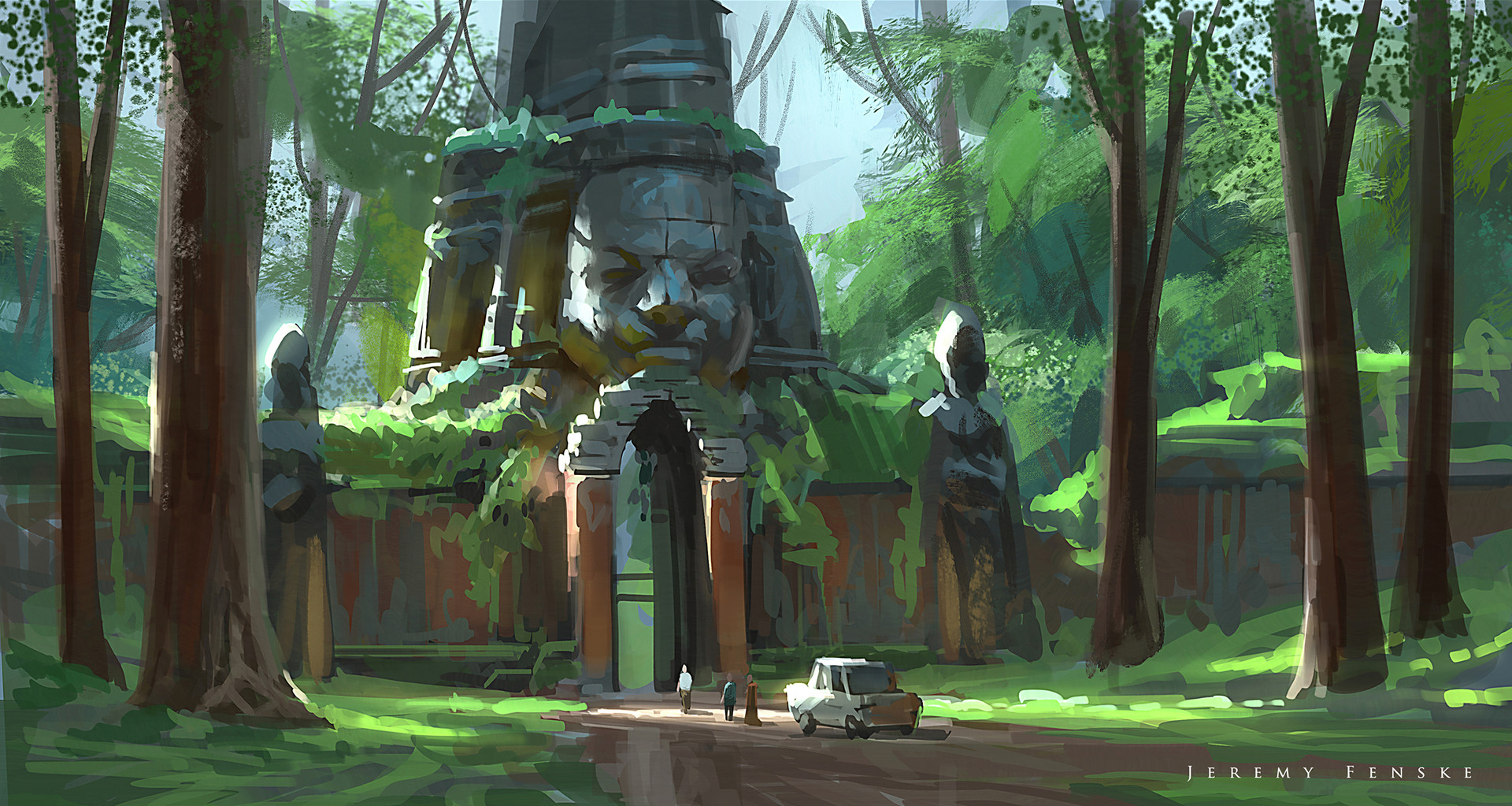 Artstation Jungle Sketches Jeremy Fenske Angkor wat is the biggest hindu religious center was originally dedicated to god vishnu but later became a buddhist. artstation jungle sketches jeremy fenske