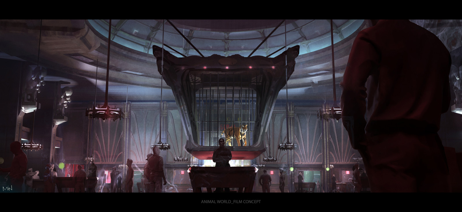 Set design: casino interior. 