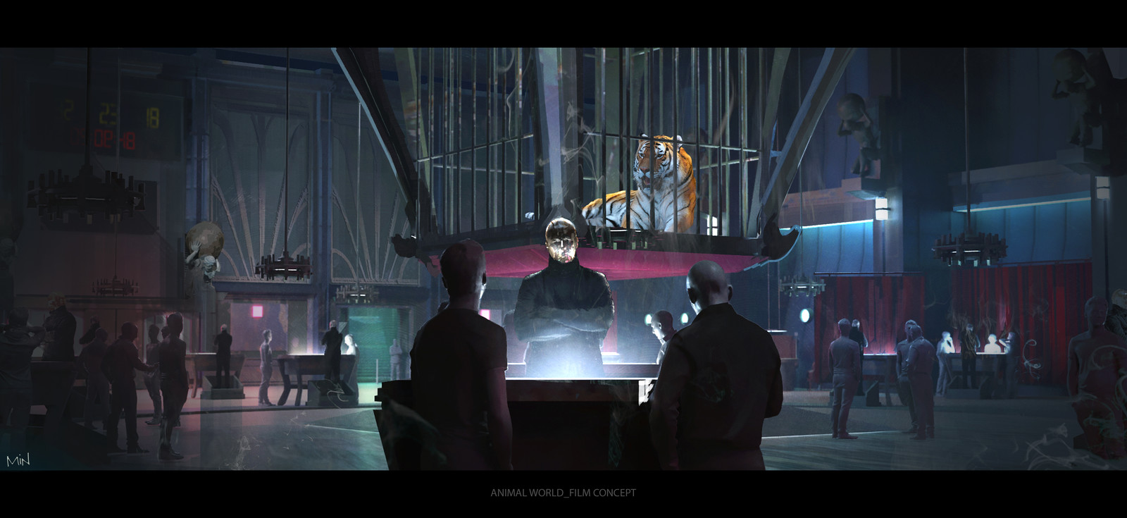 Set design: casino interior. 