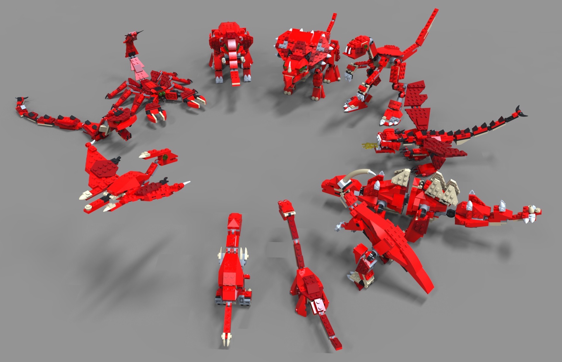 Lego sale red dinosaur