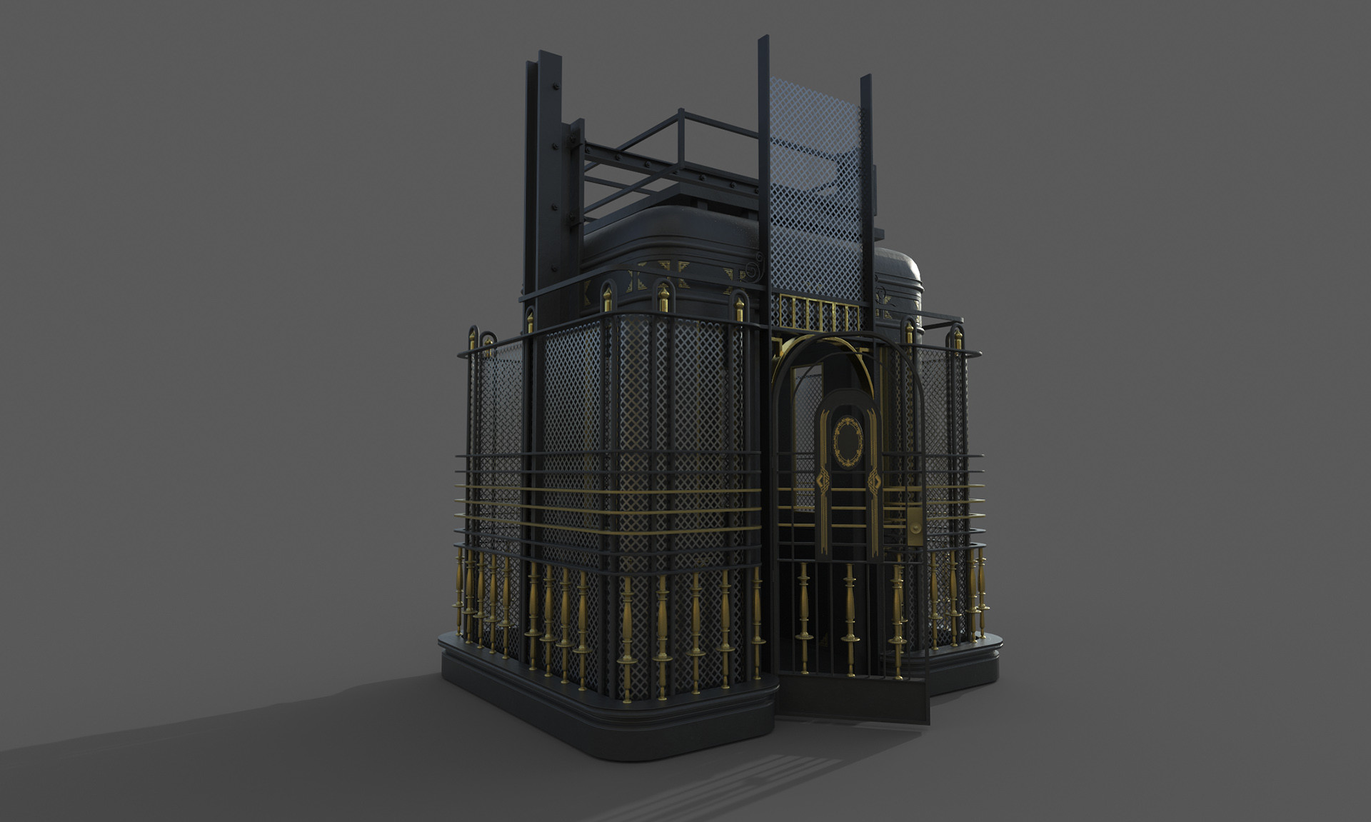 Artstation Artdeco Elevator Dmitry Moiseev