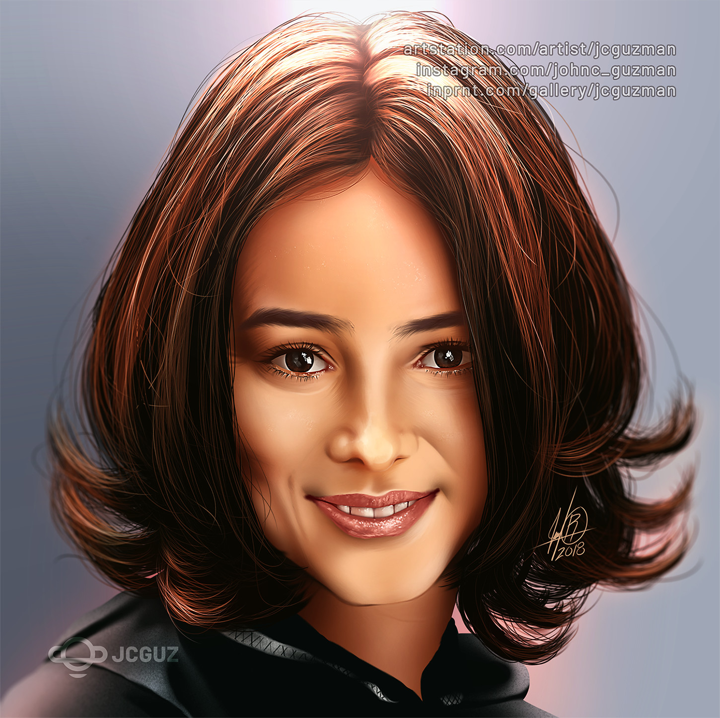Artstation Alizee Portrait Juan Carlos Guzman