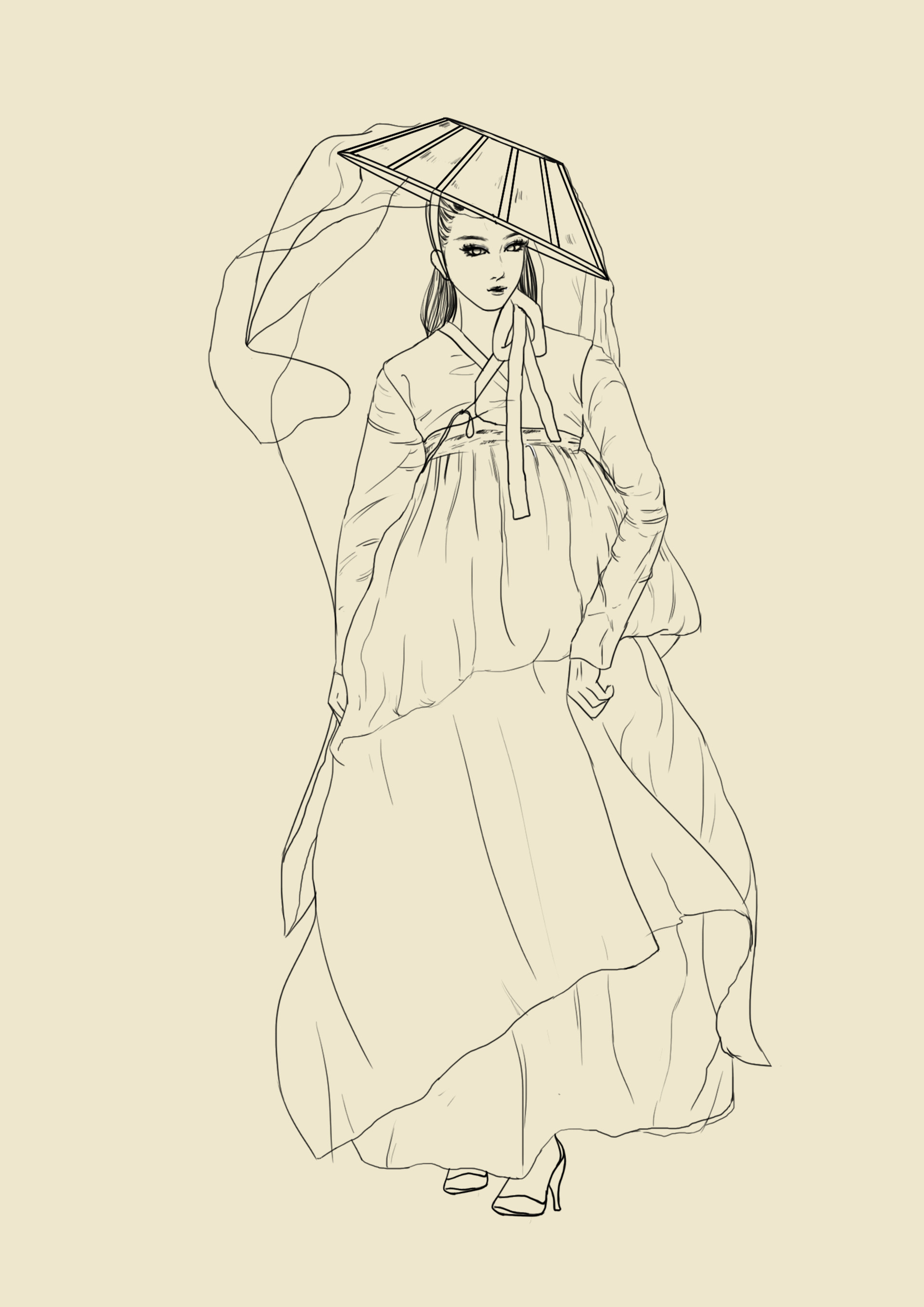 Hanbok sketch 2024