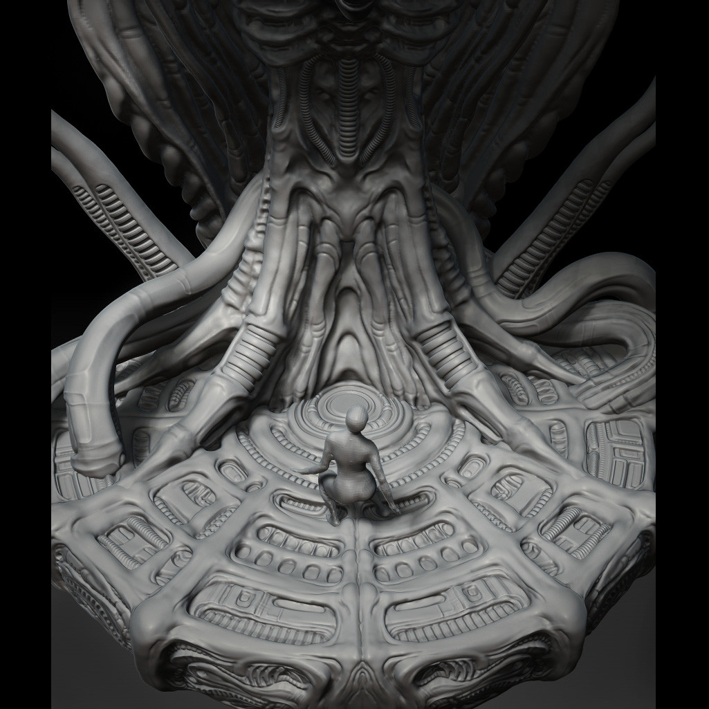 Guillermo Kelly - H.R. Giger Alien tribute. wip 2