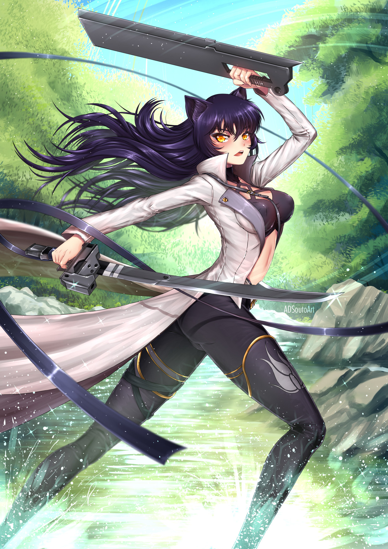 Blake Belladonna fanart, one of the main characters of the RWBY serie by Ro...